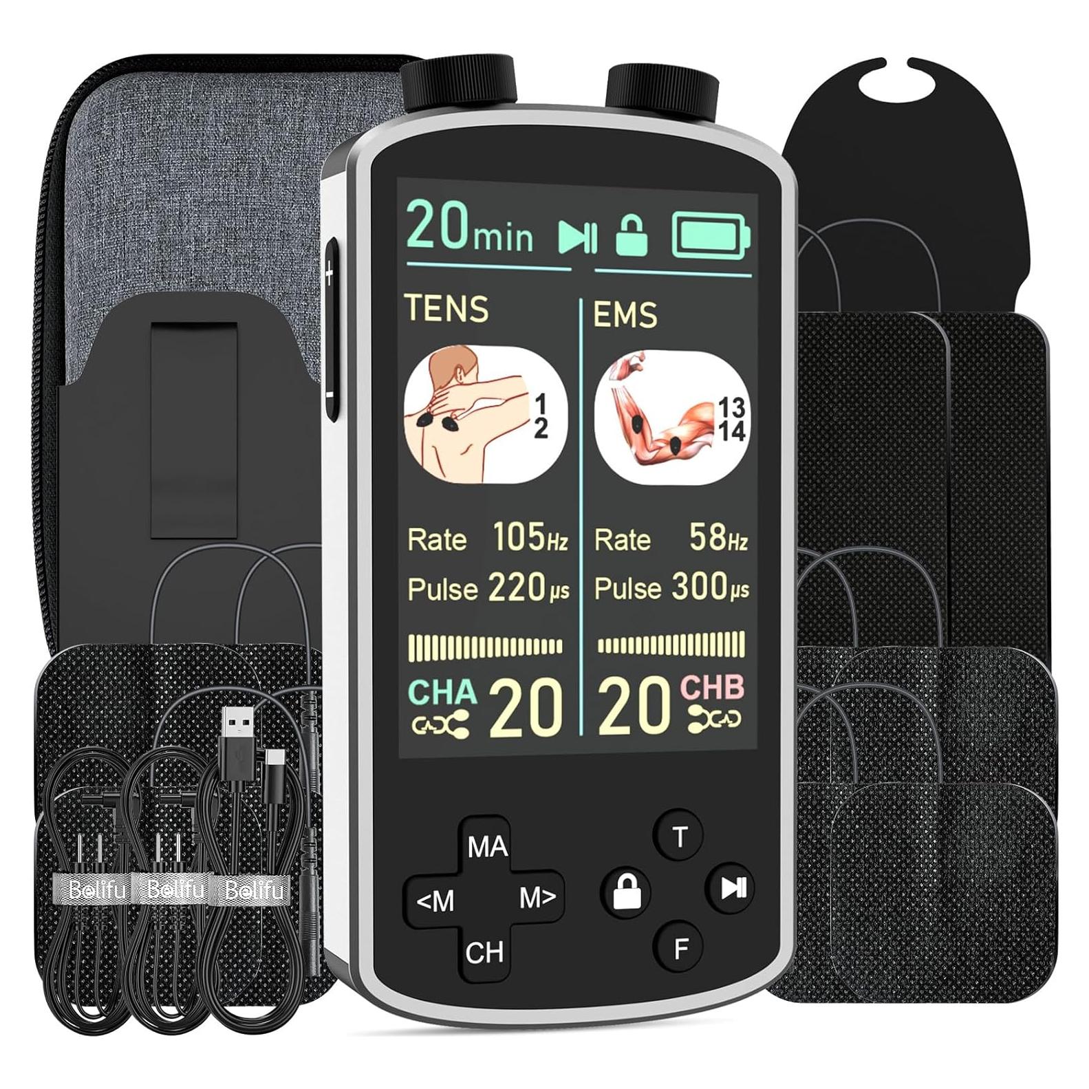 Unidad de Estimulacion Muscular TENS EMS Belifu 4 en 1 36 Modos