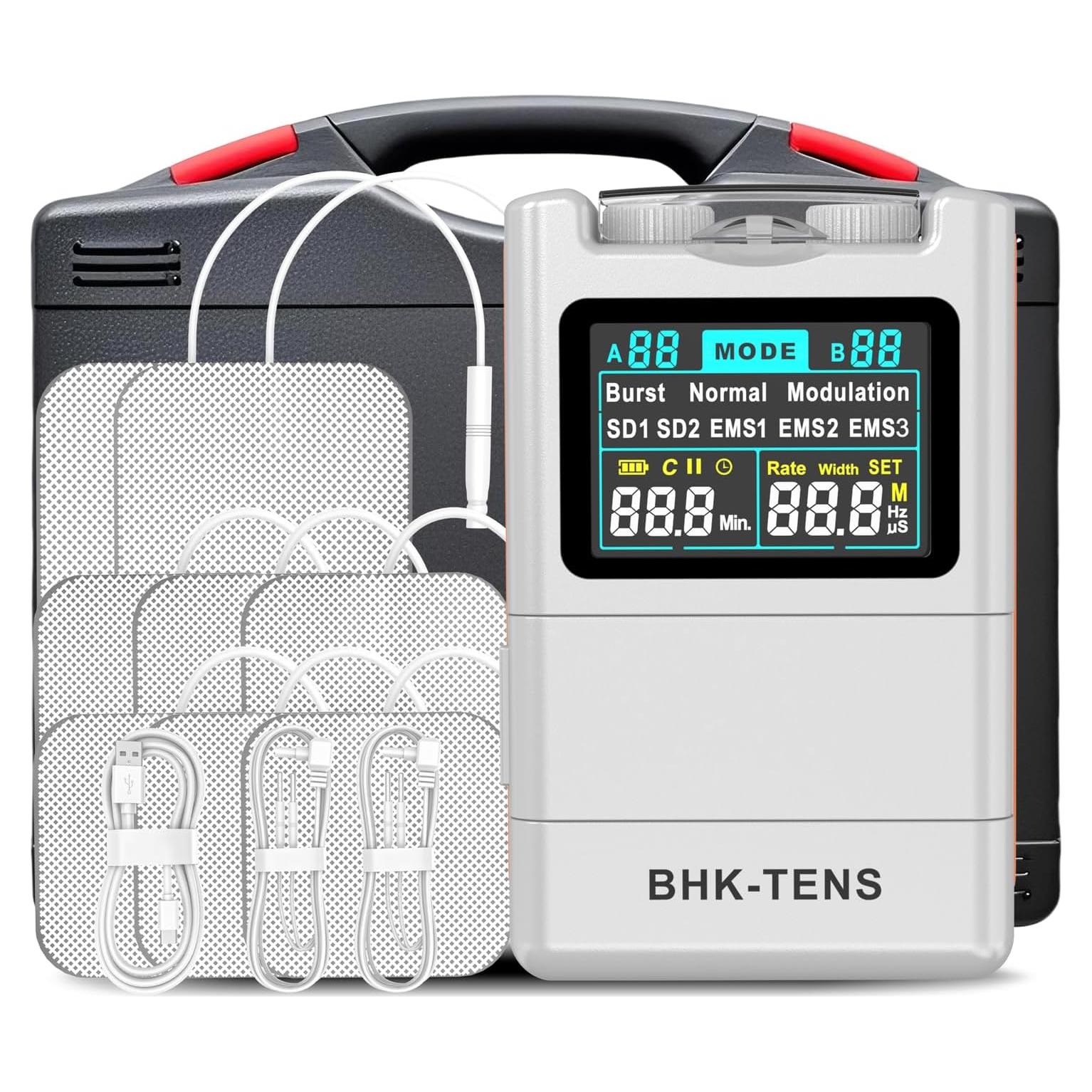 Estimulador Muscular TENS KR800 Dongguan, 8 Modos, 40 Niveles