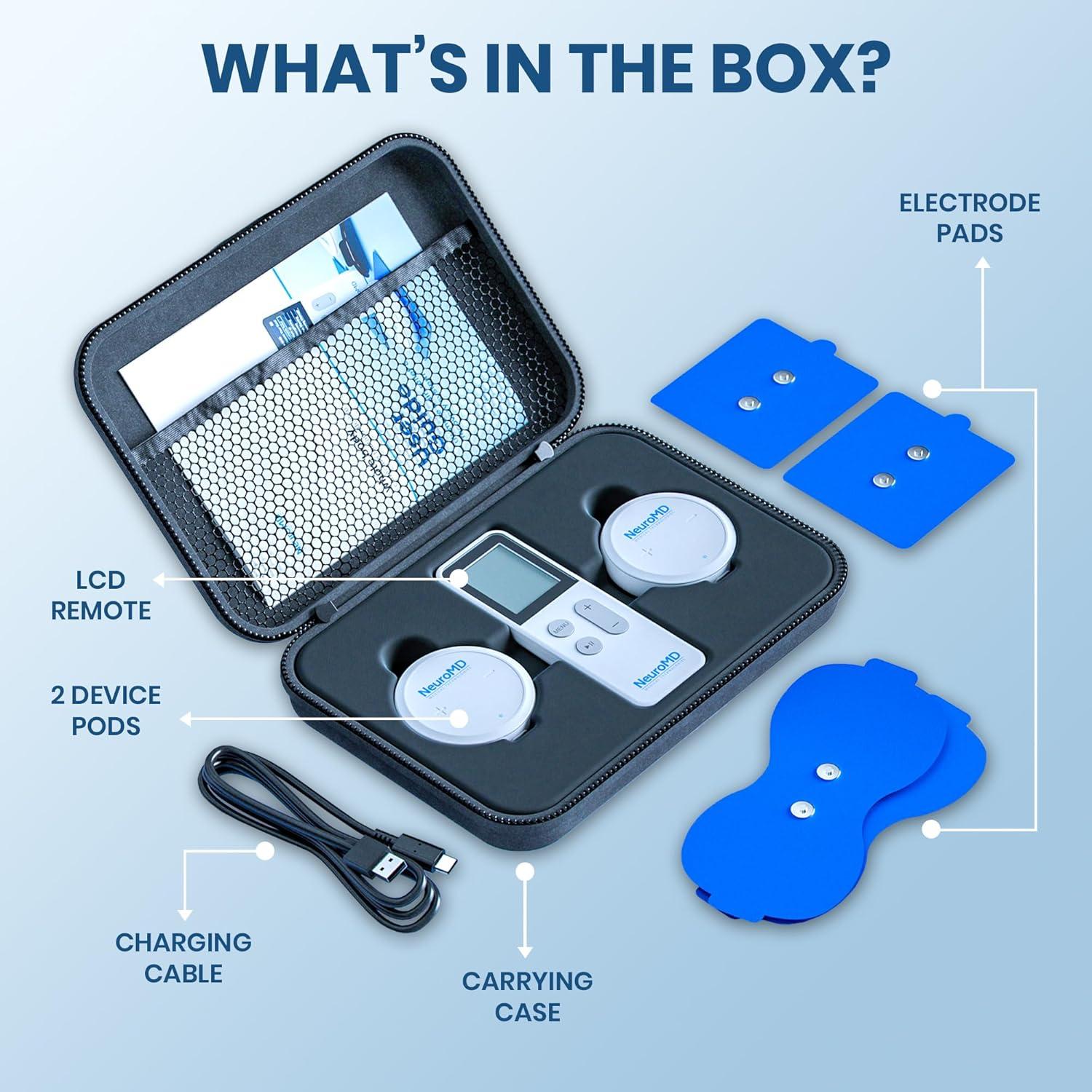 NeuroMD Estimulador Muscular TENS Inalámbrico 2.0 para Alivio del Dolor