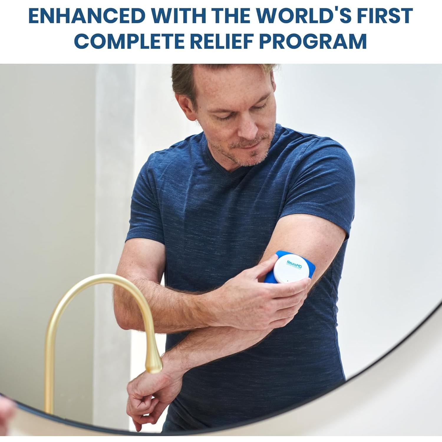 NeuroMD Estimulador Muscular TENS Inalámbrico 2.0 para Alivio del Dolor