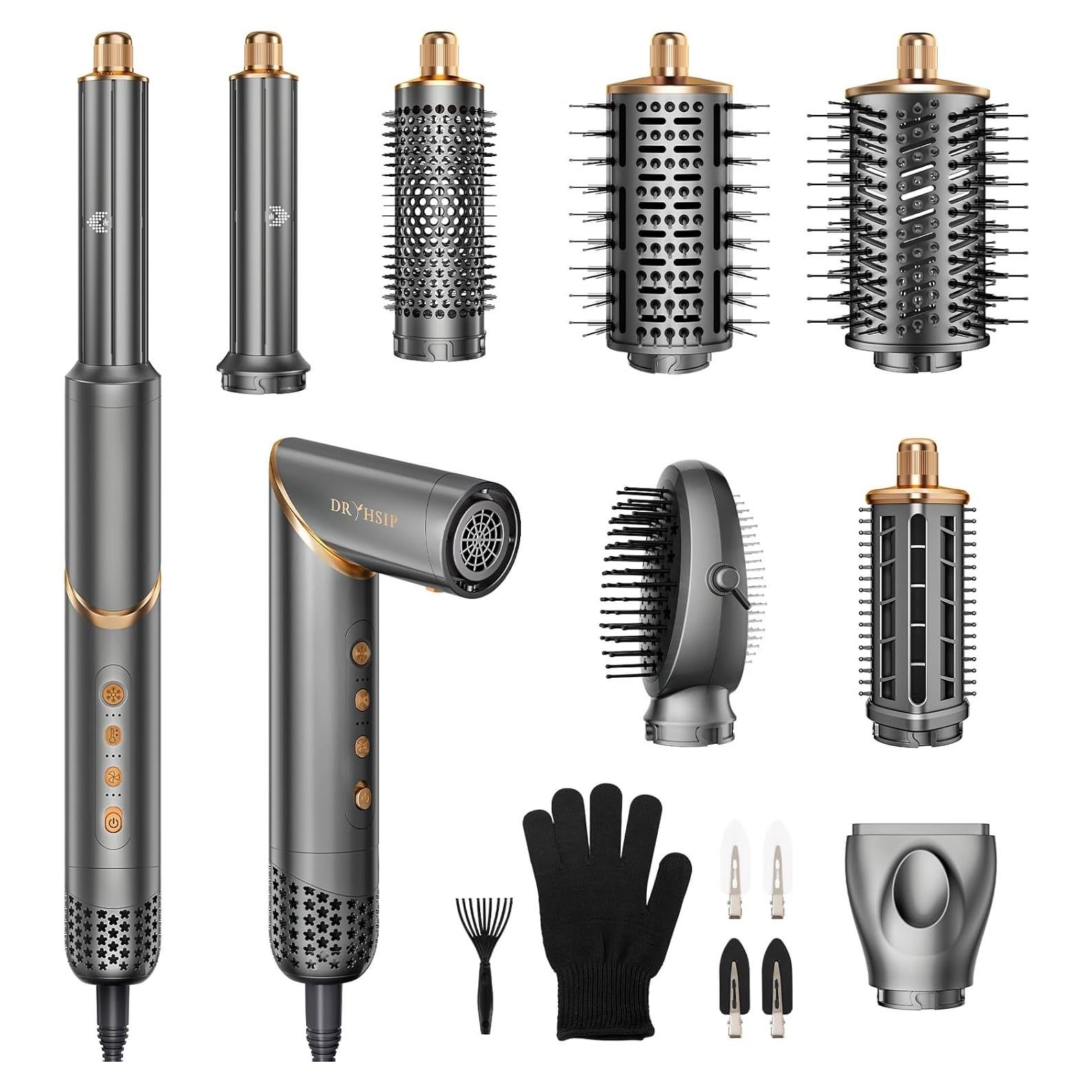 Estilizador de Cabello 8 en 1 Dryhsip - Secador y Rizador Profesional
