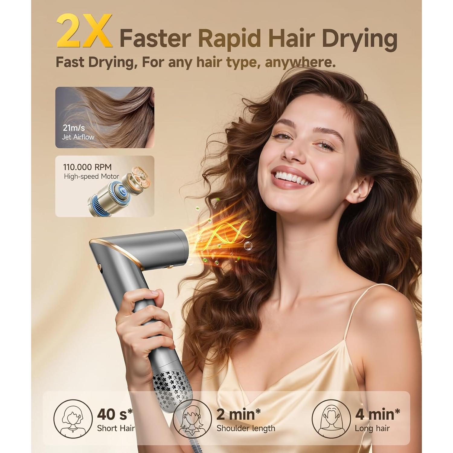 Estilizador de Cabello 8 en 1 Dryhsip - Secador y Rizador Profesional