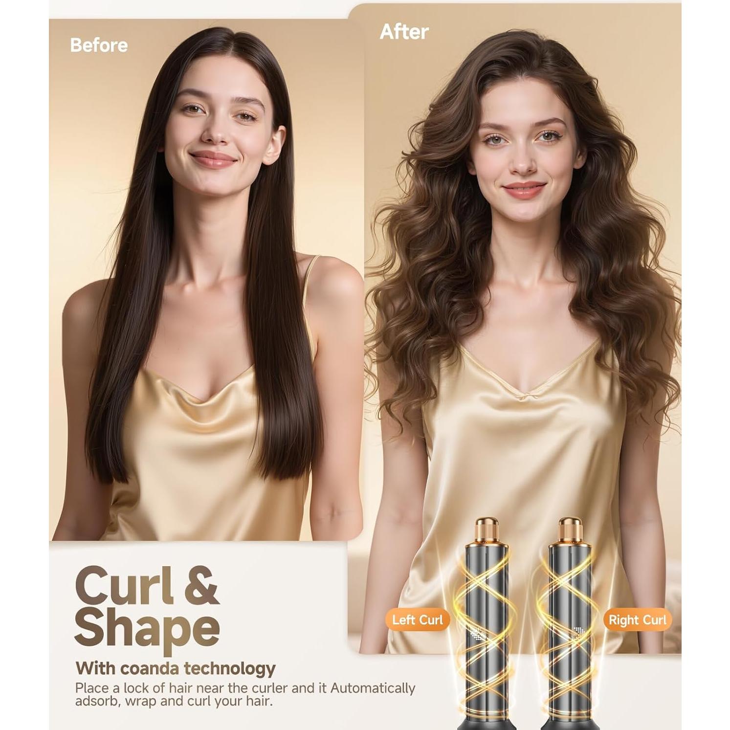 Estilizador de Cabello 8 en 1 Dryhsip - Secador y Rizador Profesional