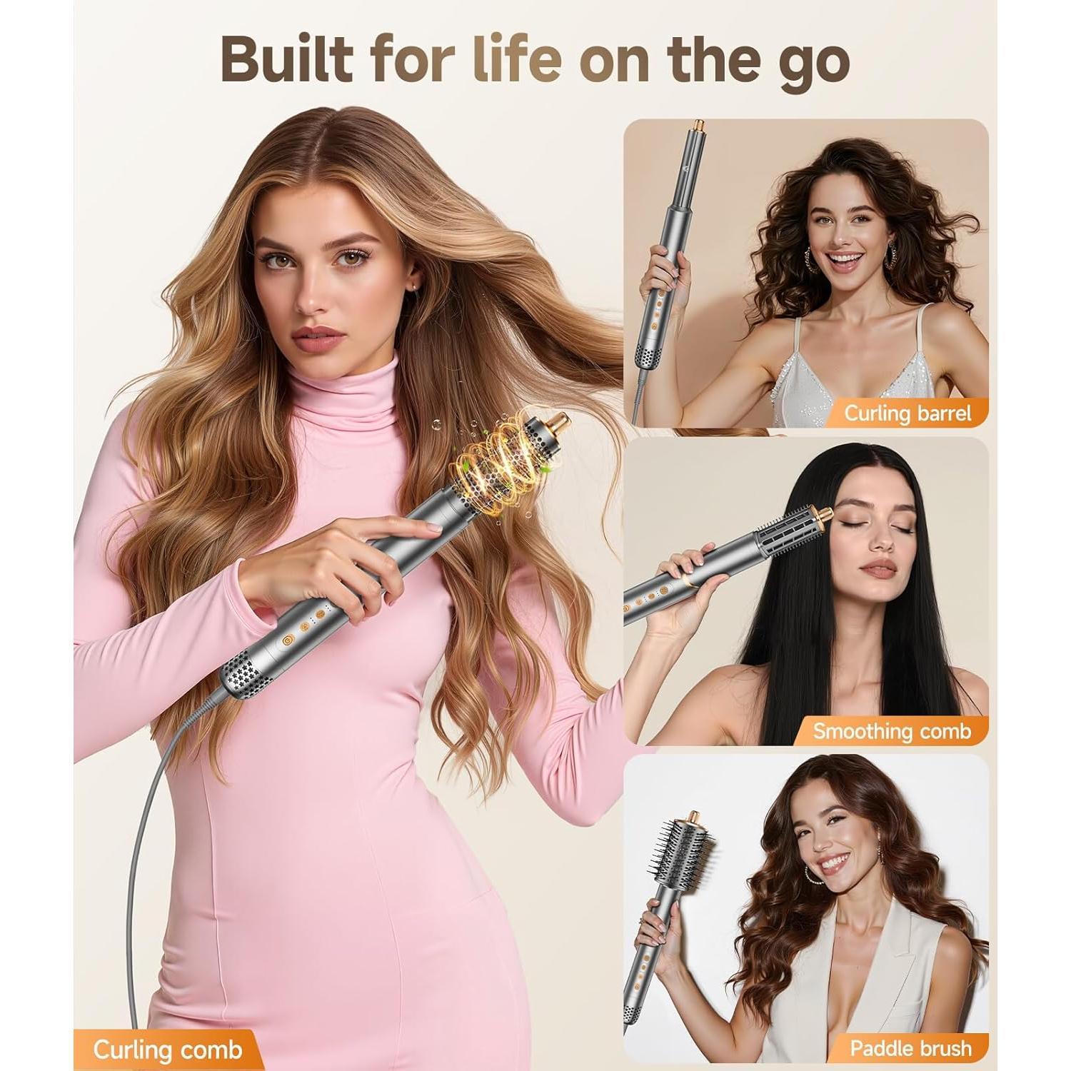 Estilizador de Cabello 8 en 1 Dryhsip - Secador y Rizador Profesional