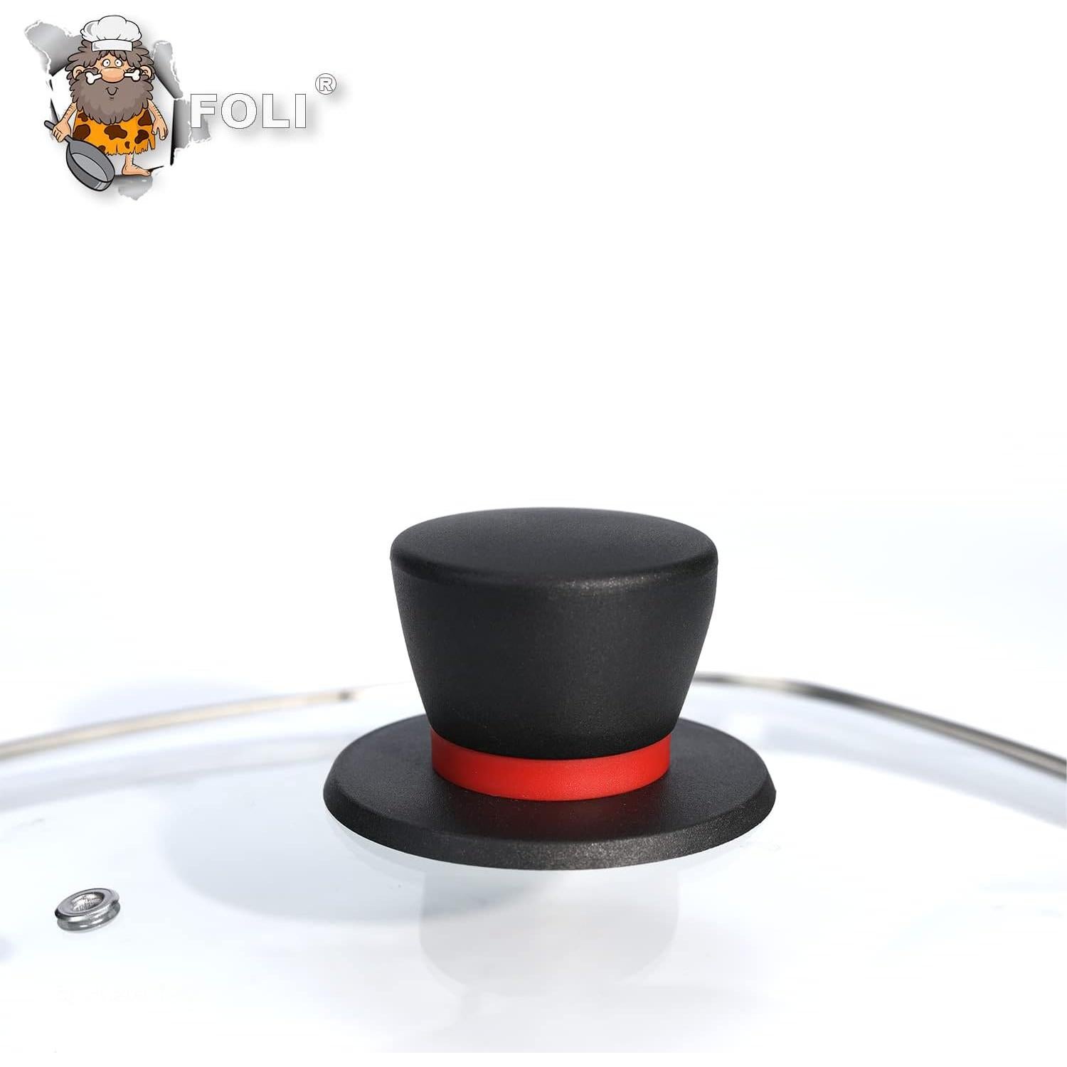 Tapa de vidrio cuadrada FOLI 10.5" (26.67 cm) con orificio