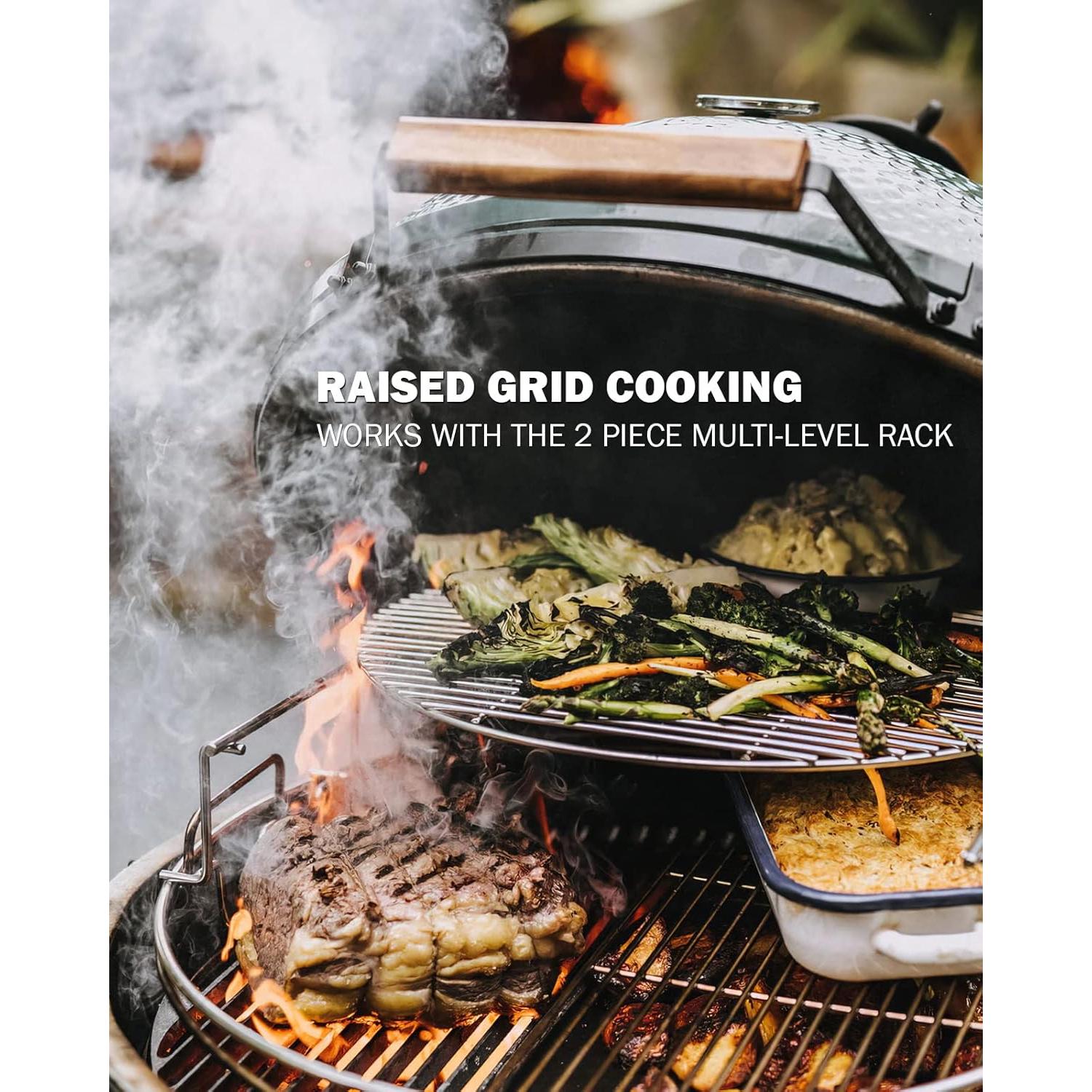 Rack Multi-Nivel de 2 Piezas BONPAZ para Big Green Egg