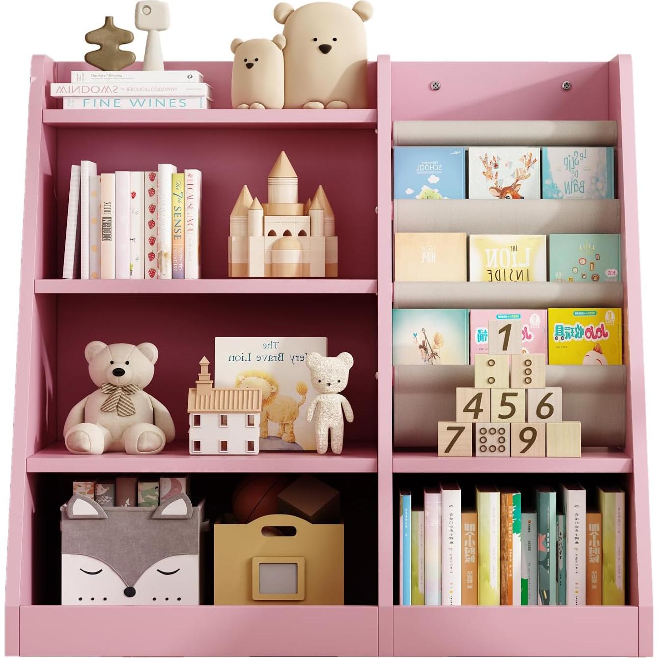 Estante Montessori Rosa JuNianana para Libros y Juguetes