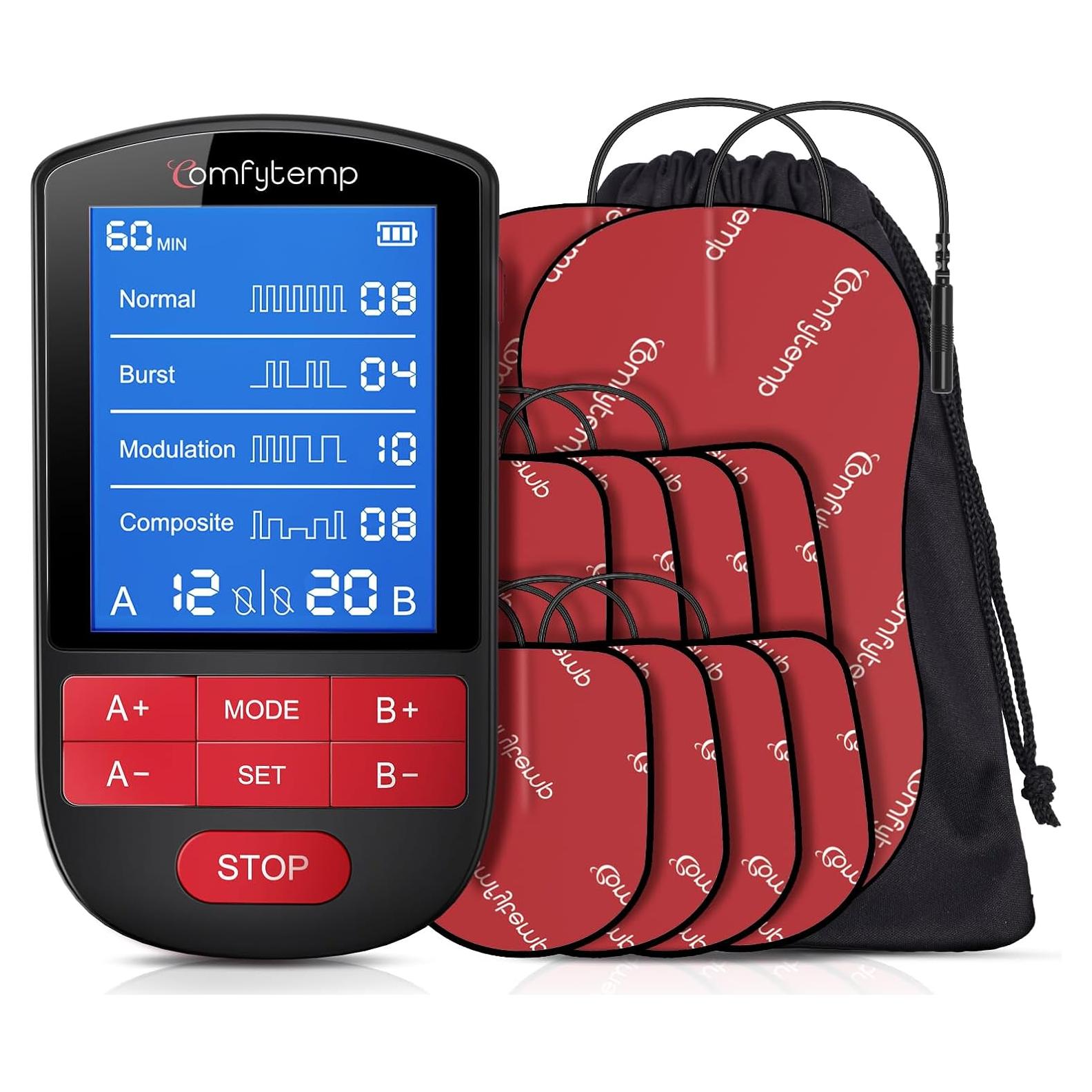 Comfytemp Estimulador Muscular TENS Doble Canal 30 Modos