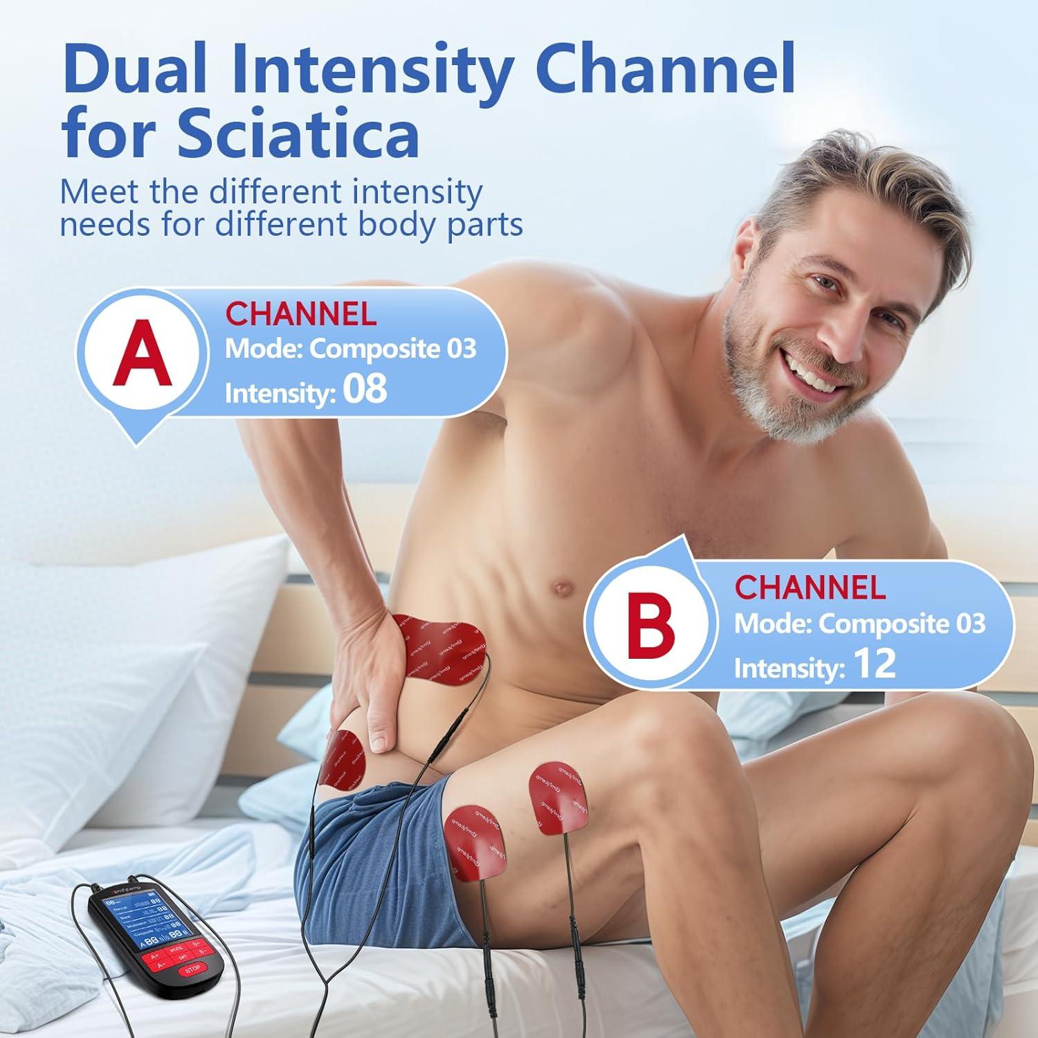 Comfytemp Estimulador Muscular TENS Doble Canal 30 Modos