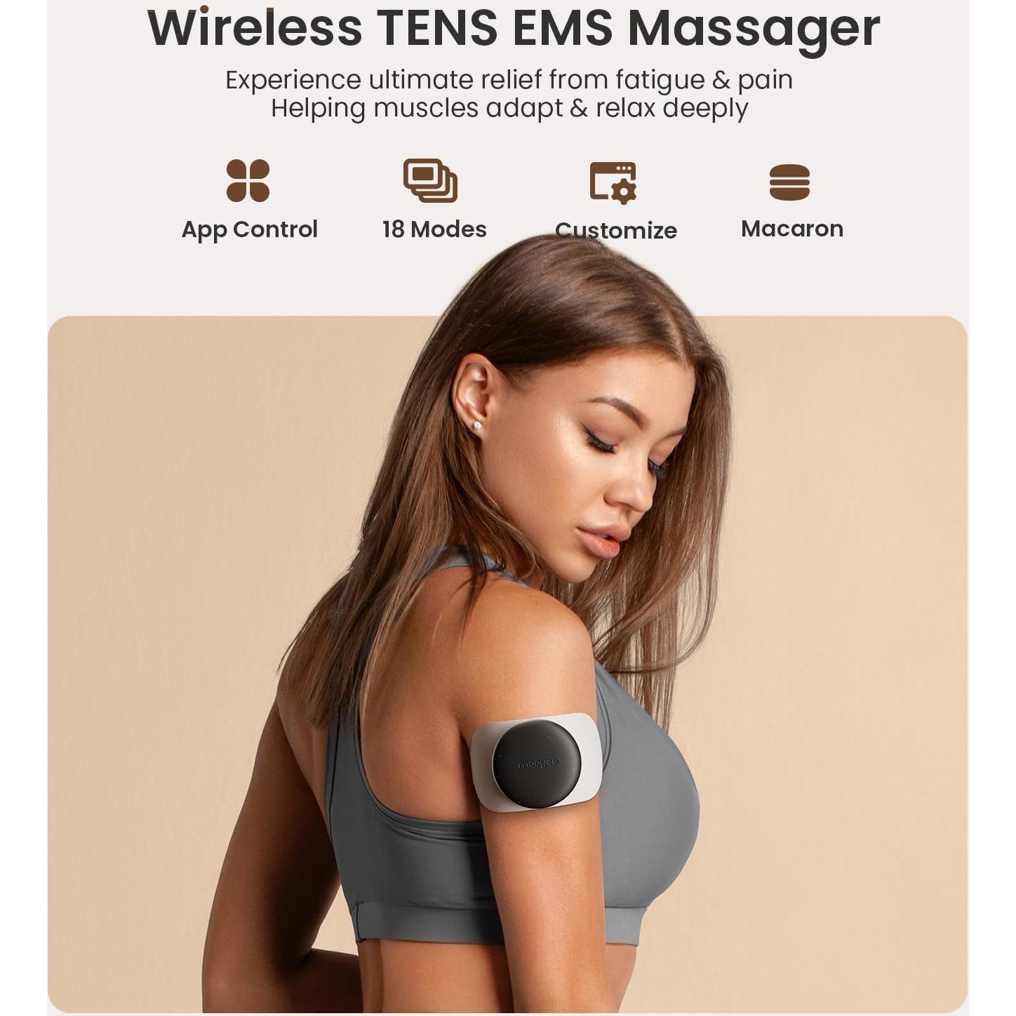 Unidad TENS Inalámbrica Mooyee M2 - Alivio Dolor 18 Modos