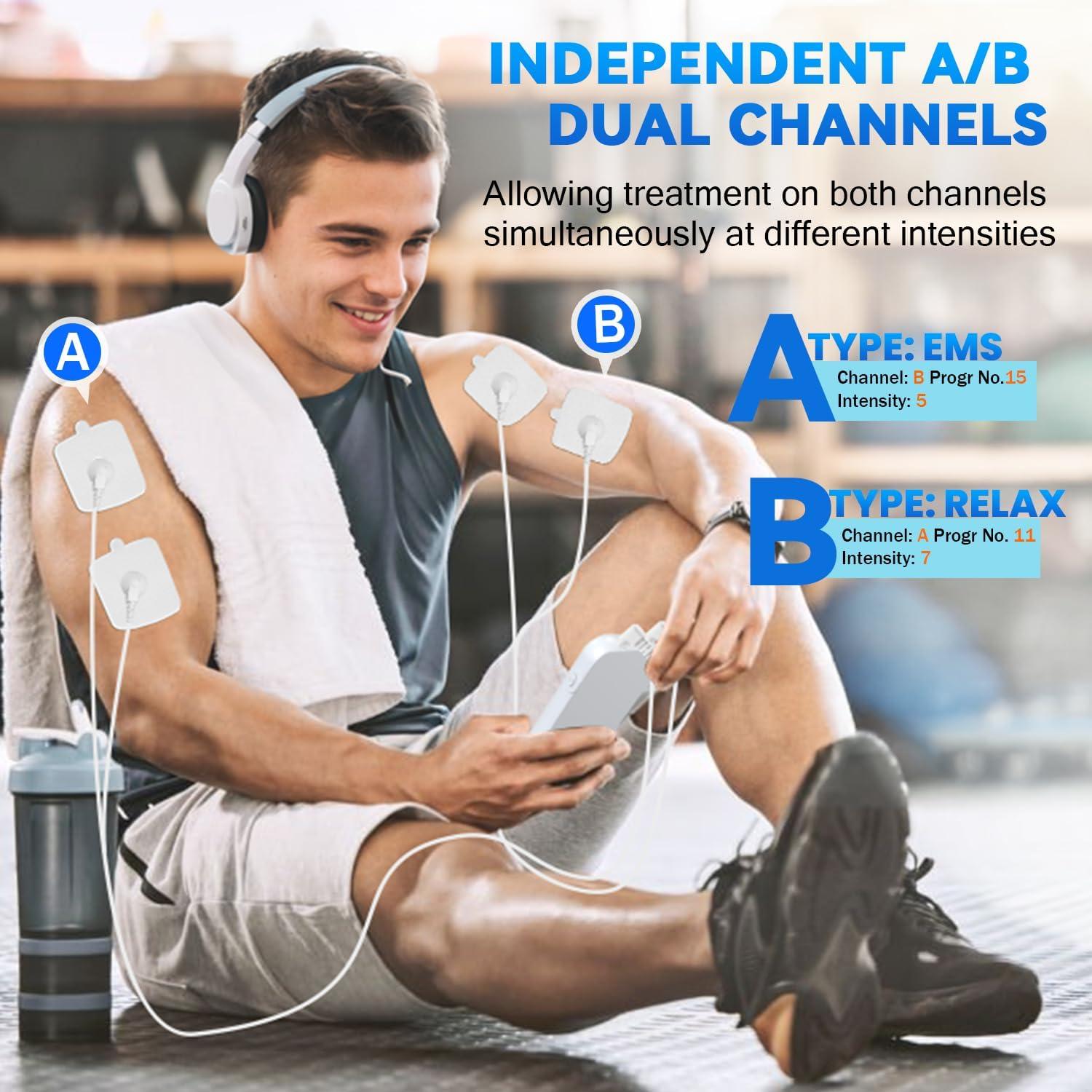 Estimulador Muscular TENS Ataraxia SM9075 3-en-1 con 60 Modos