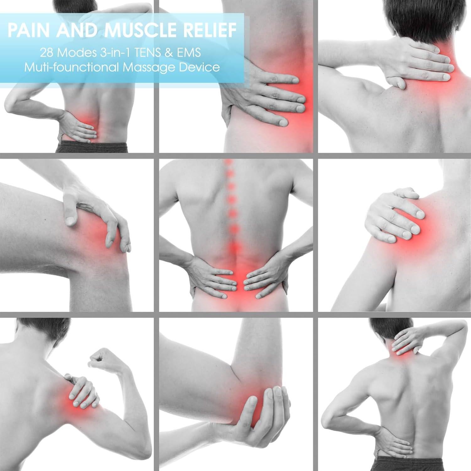 Estimulador Muscular TENS EMS KRL.CARE 3-en-1 Portátil 40 Niveles