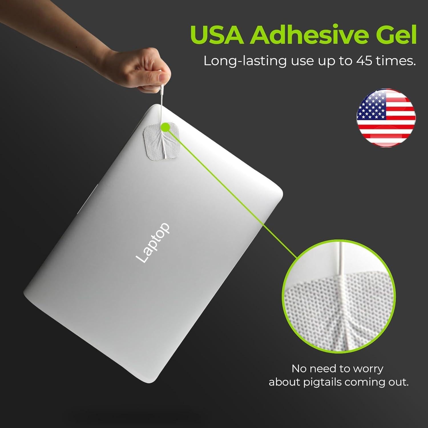 Almohadillas Electrodos TENS AUVON 5.08cm Reutilizables 48 Pzas