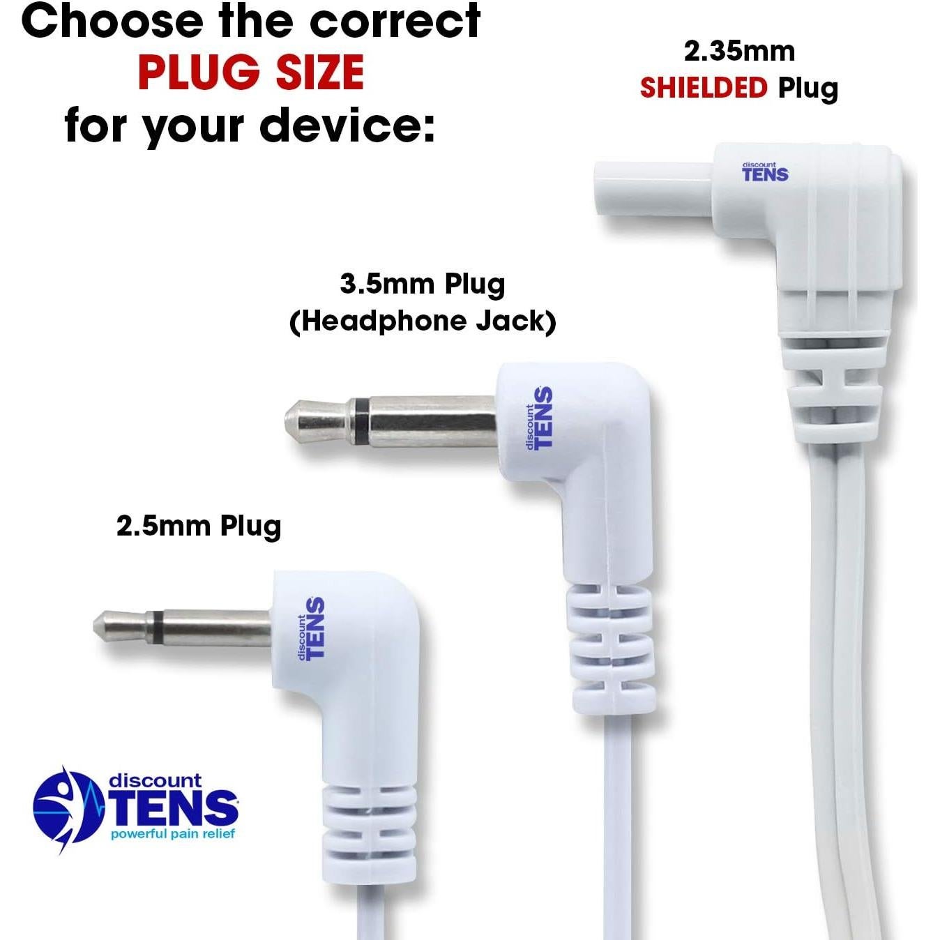 Cables de Conexión TENS 2.5mm a 2 Pines 2mm - 2 Unidades