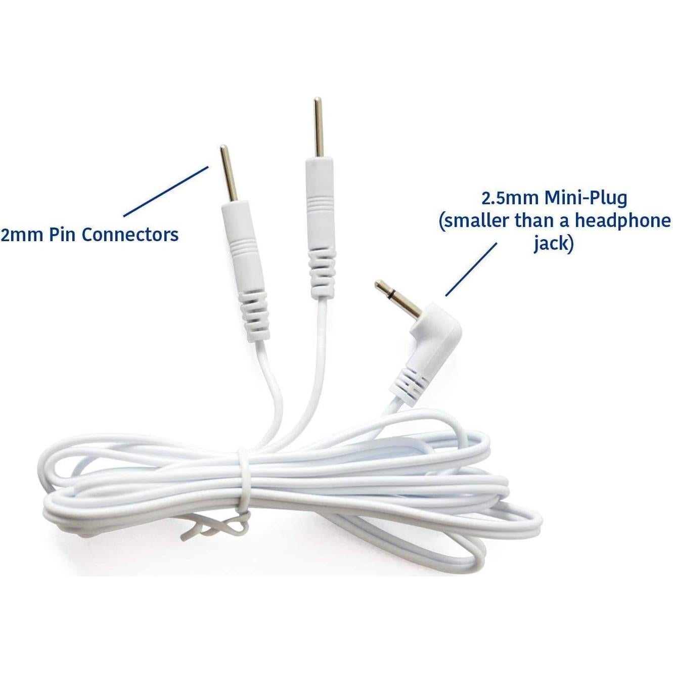 Cables de Conexión TENS 2.5mm a 2 Pines 2mm - 2 Unidades