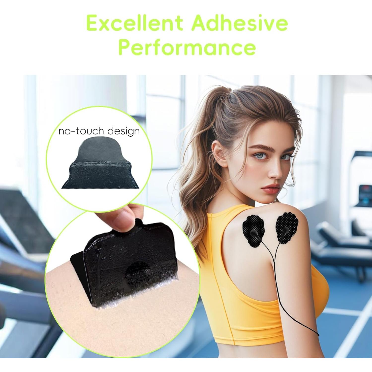 20 Almohadillas Electrodos RLEXIO para TENS con Cable - 4 Formas