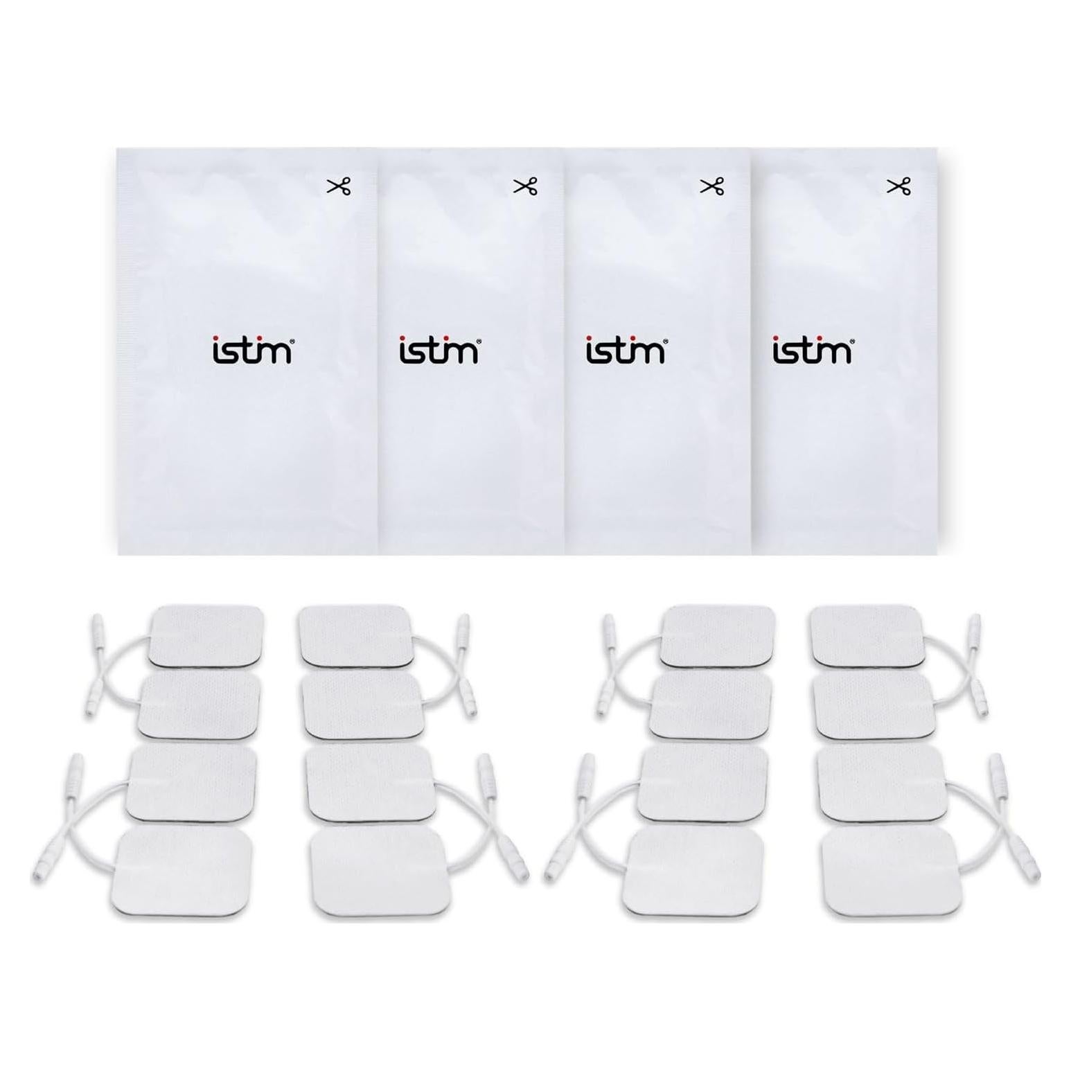 Electrodos TENS iSTIM 5x5cm - Gel Japonés 100% - 16 Piezas