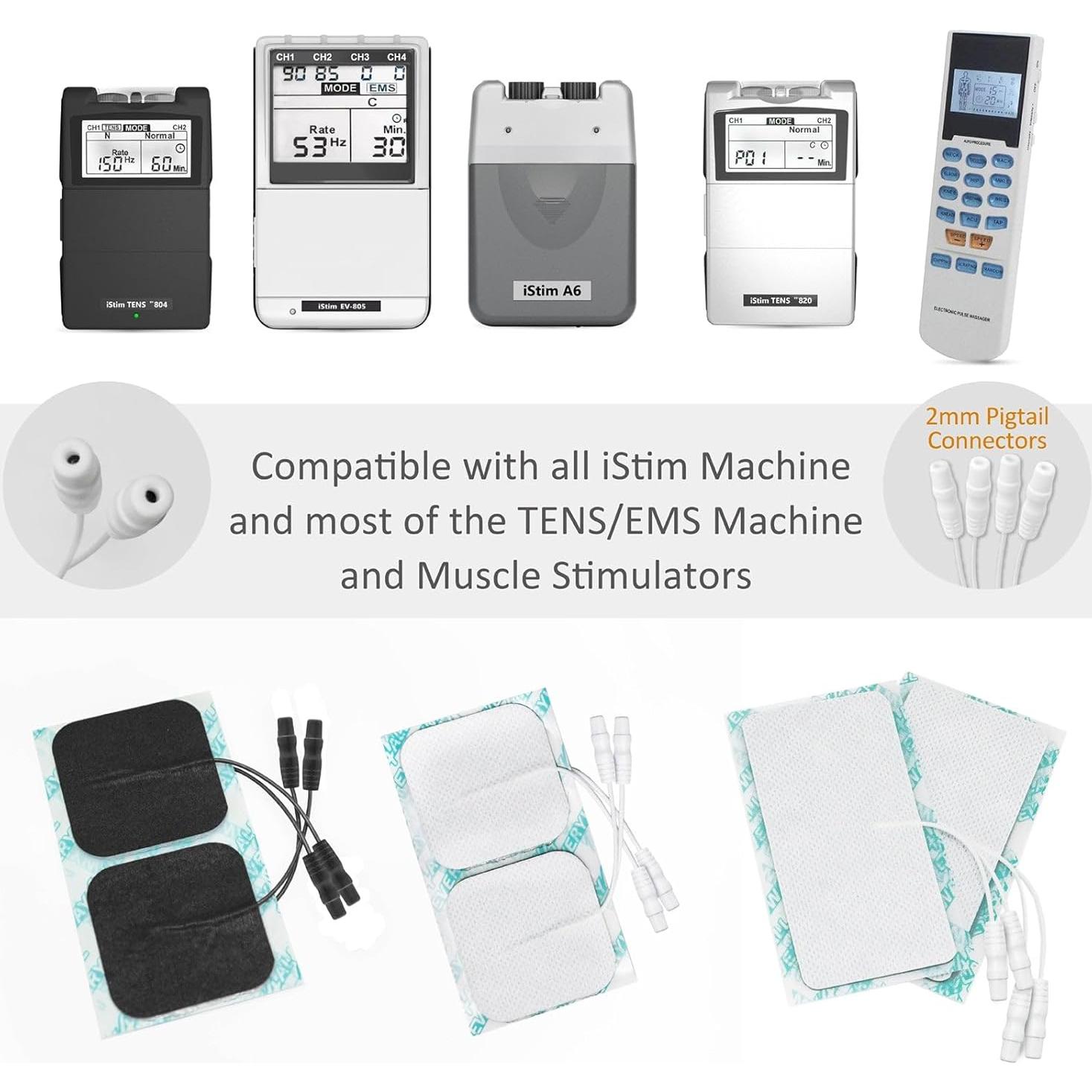 Electrodos TENS iSTIM 5x5cm - Gel Japonés 100% - 16 Piezas