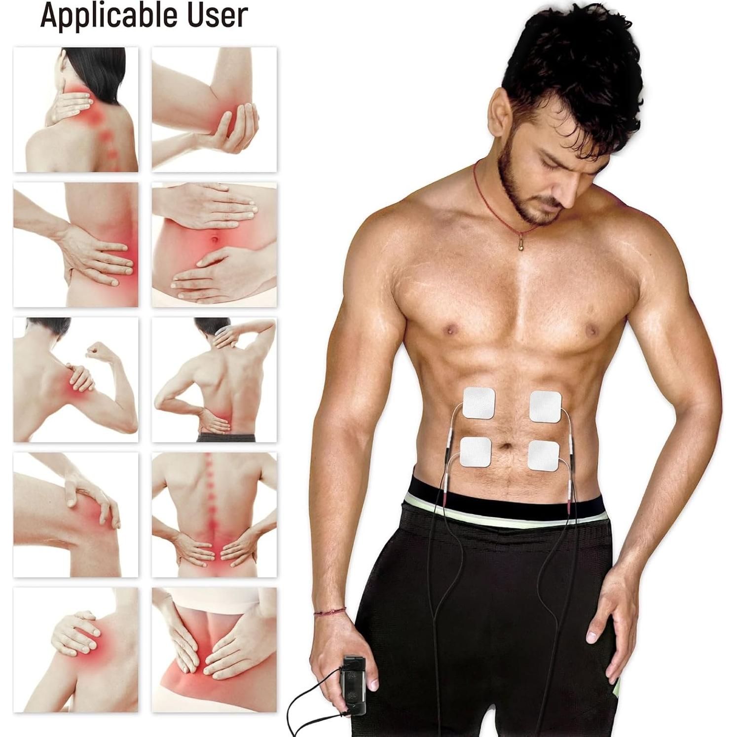 Electrodos TENS iSTIM 5x5cm - Gel Japonés 100% - 16 Piezas