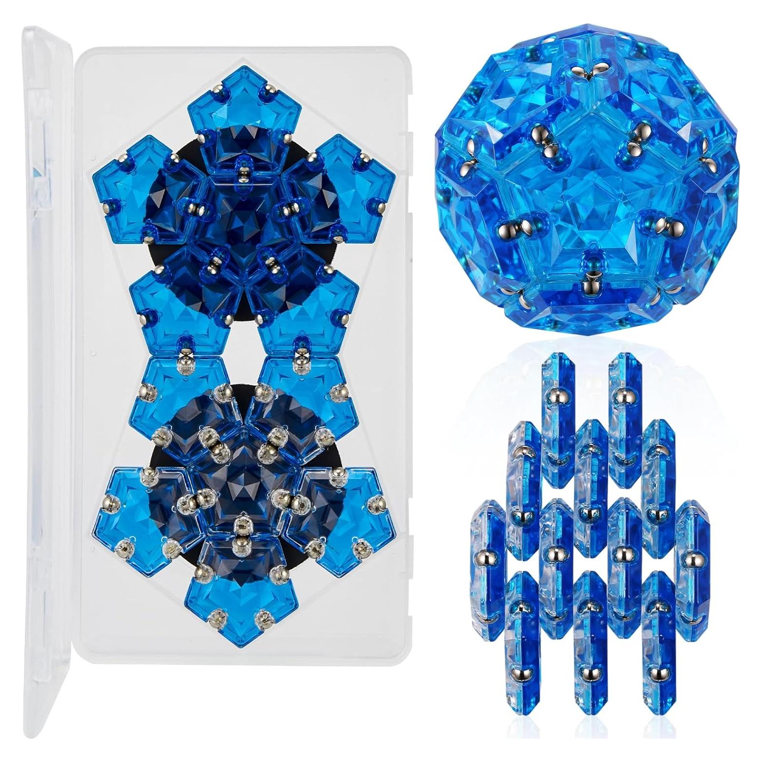 LAFFTRAK Esfera Magnética Antiestrés - Set 12 Piezas Azul