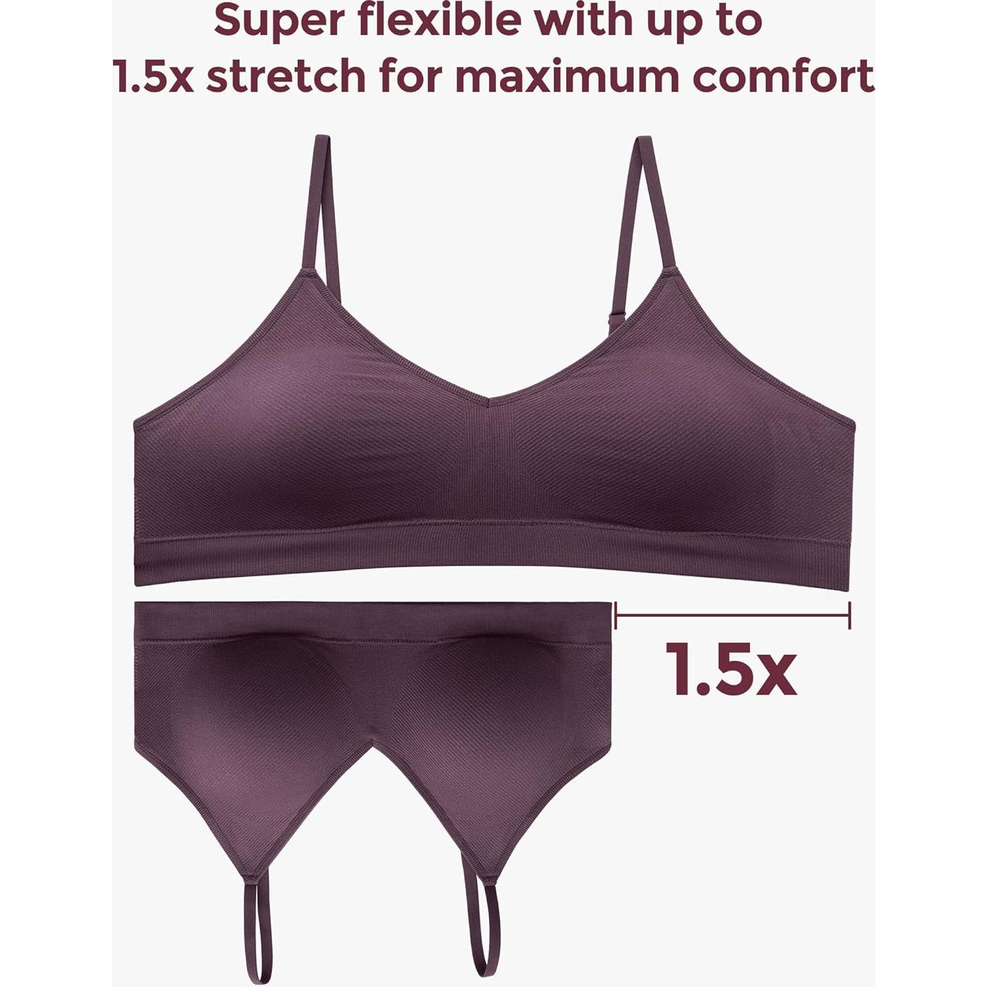 Momcozy Nursing Bras for Breastfeeding and Sleep, Seamless Soft & Stretchy Maternity Bra, V Neck Wireless Pregnancy Bralette