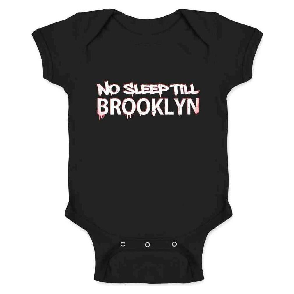 Mono de Bebé Niños Pop Threads No Sleep Till Brooklyn Negro 6 Meses