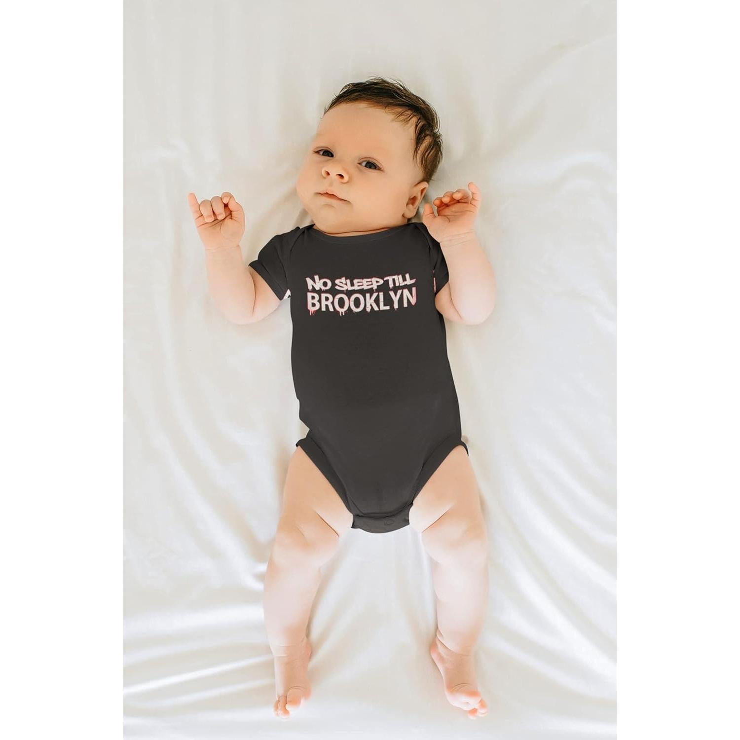 Mono de Bebé Niños Pop Threads No Sleep Till Brooklyn Negro 6 Meses