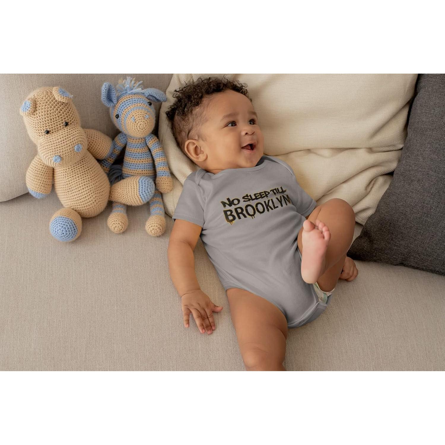 Mono de Bebé Niños Pop Threads No Sleep Till Brooklyn Negro 6 Meses