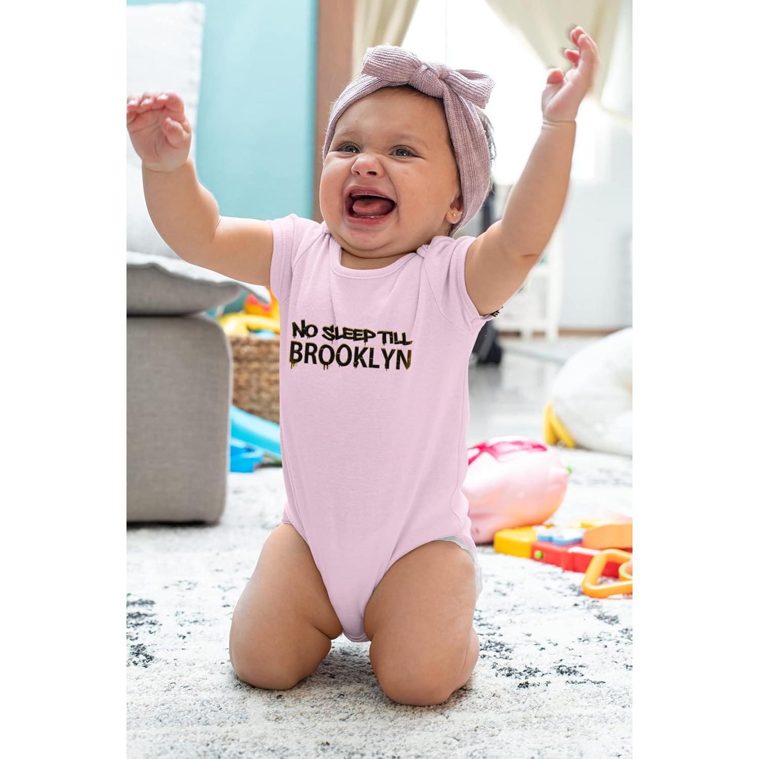 Mono de Bebé Niños Pop Threads No Sleep Till Brooklyn Negro 6 Meses