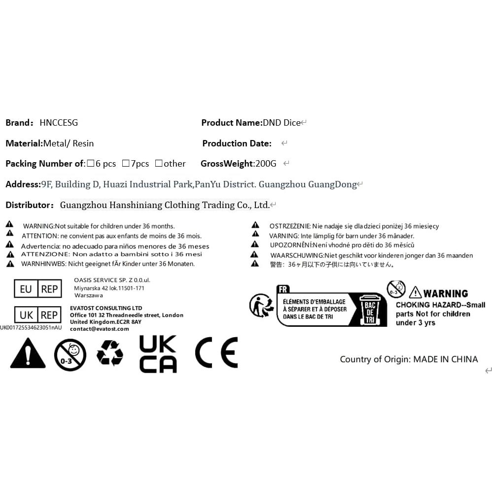Dados DND HNCCESG Huecos de Metal Sangre para RPG