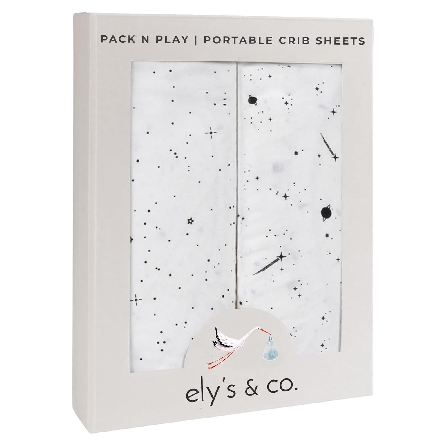 Juego de Sábanas Ajustadas Ely's & Co. para Cuna Mini 100% Algodón