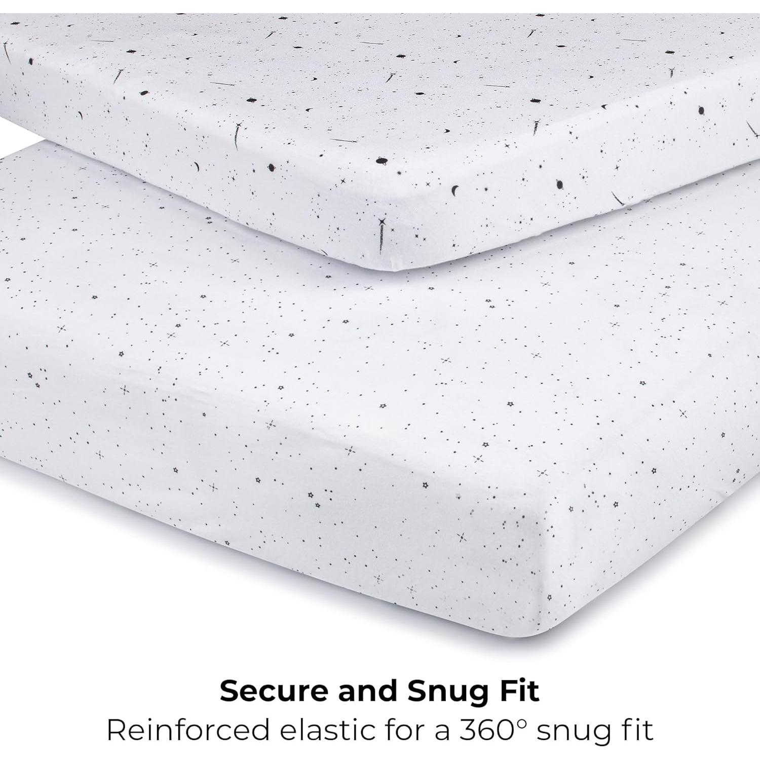 Juego de Sábanas Ajustadas Ely's & Co. para Cuna Mini 100% Algodón