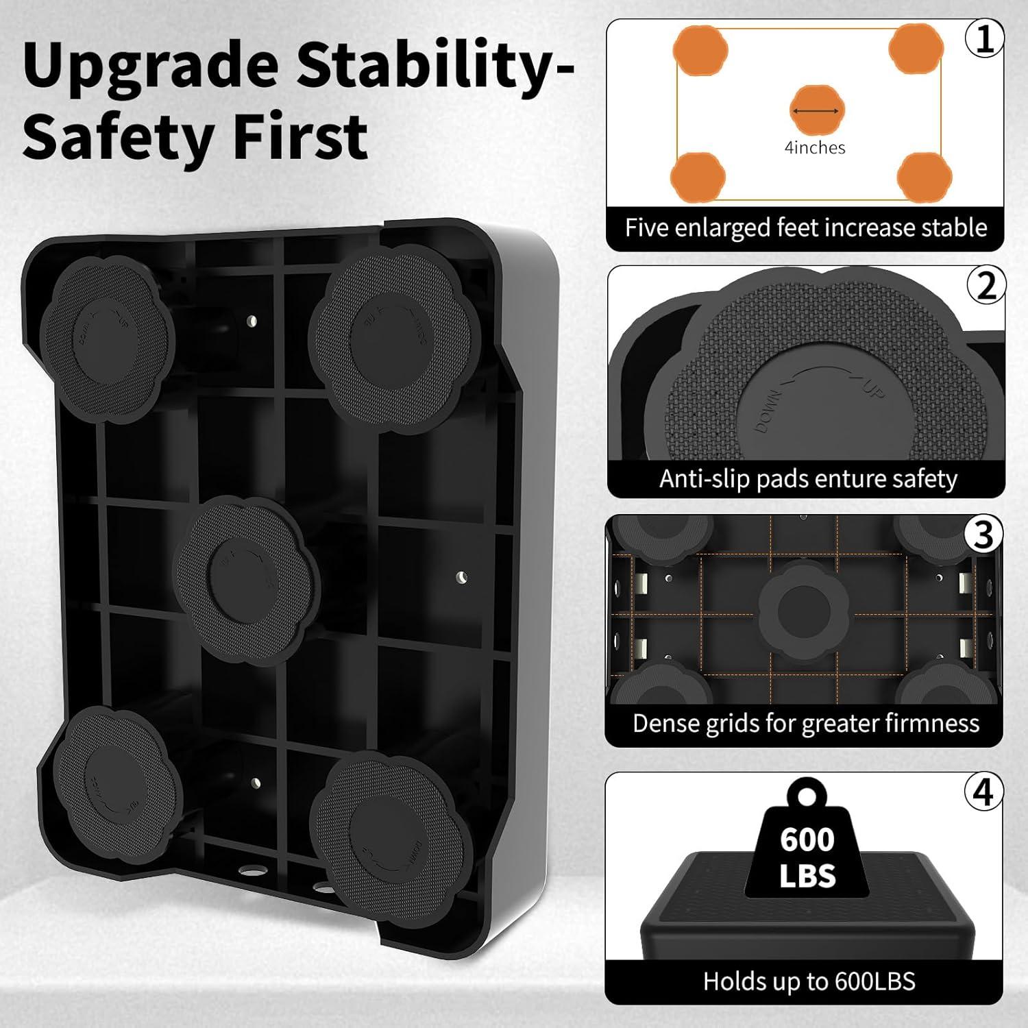Escalera Ajustable TENGYI 272 kg Antideslizante Portátil 3 Escalones