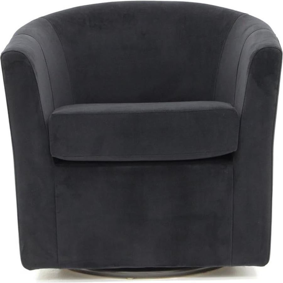 Silla de Club Giratoria Pemberly Row 19 H Tela Negra