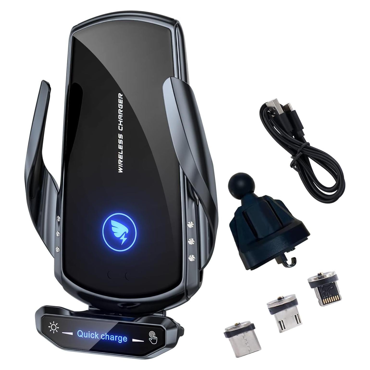 Soporte de Carga Inalámbrica para Automóvil AIYAFEIO 15W Negro