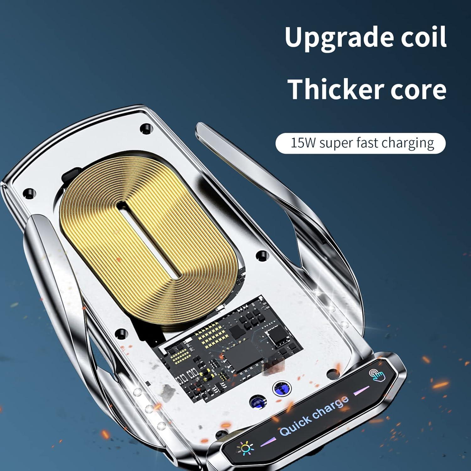 Soporte de Carga Inalámbrica para Automóvil AIYAFEIO 15W Negro