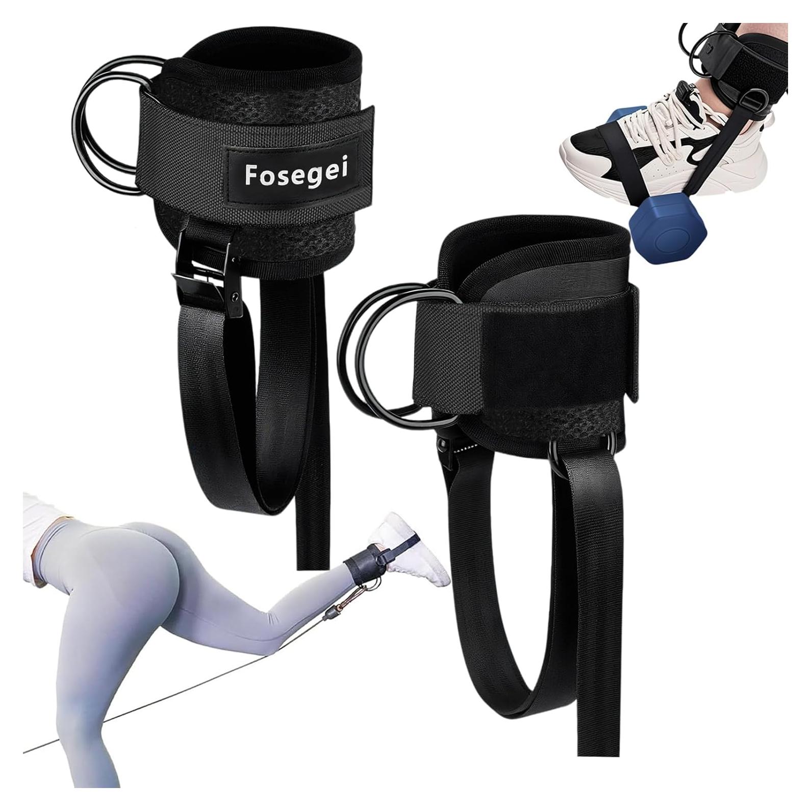 Tirantes de Tobillo Fosegei 2Pack Ajustables para Mancuernas