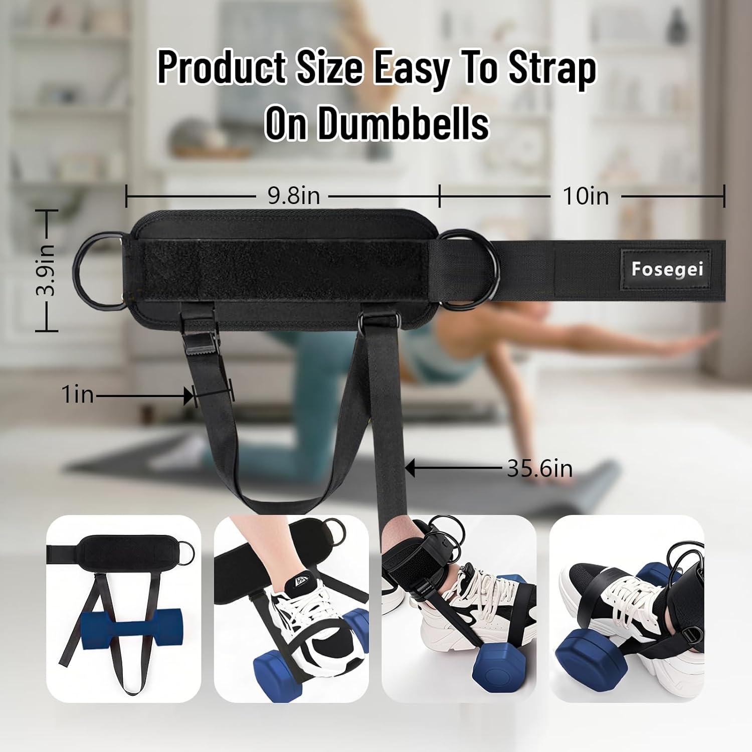 Tirantes de Tobillo Fosegei 2Pack Ajustables para Mancuernas