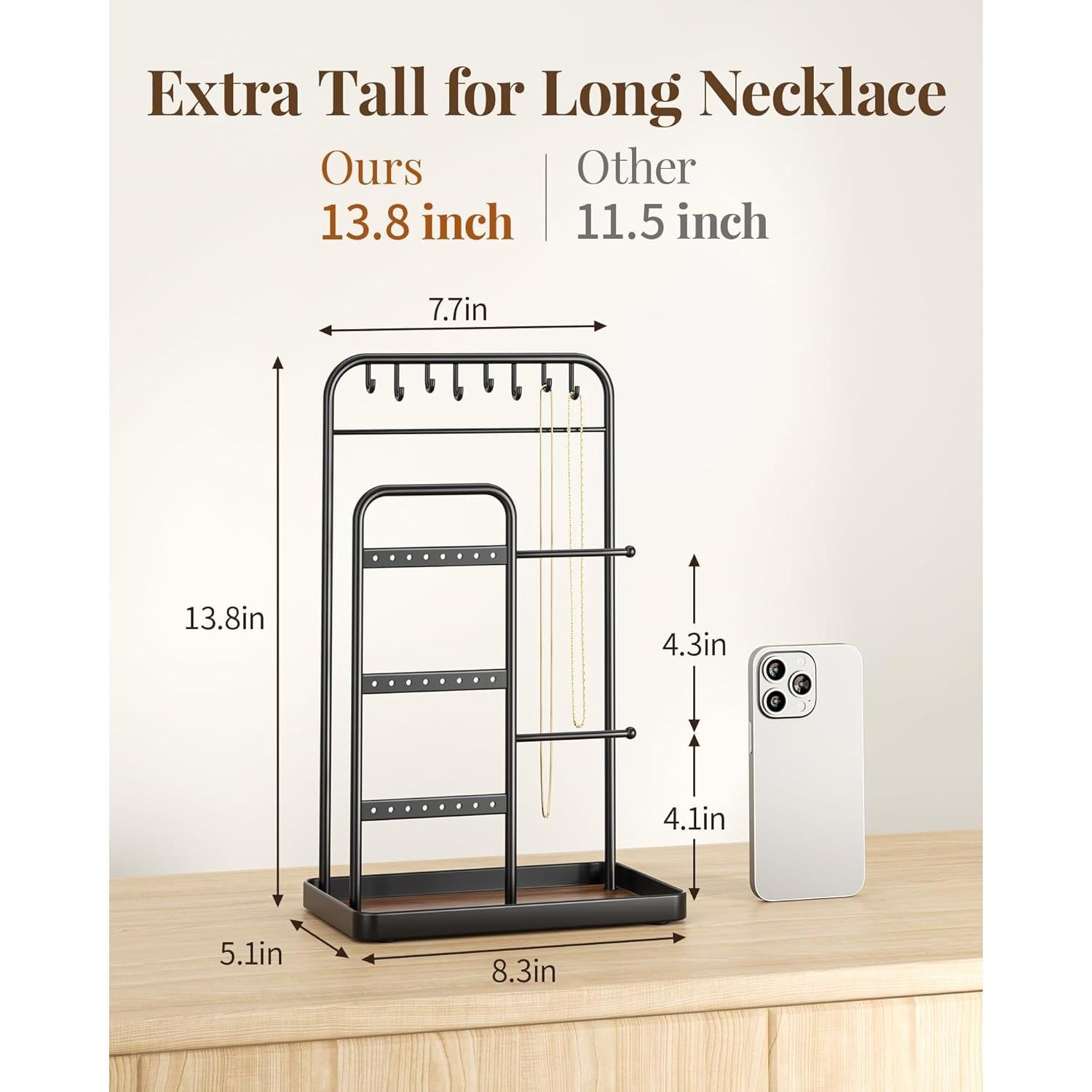 Soporte para Joyería pickpiff Negro - Organizador de Collares y Anillos