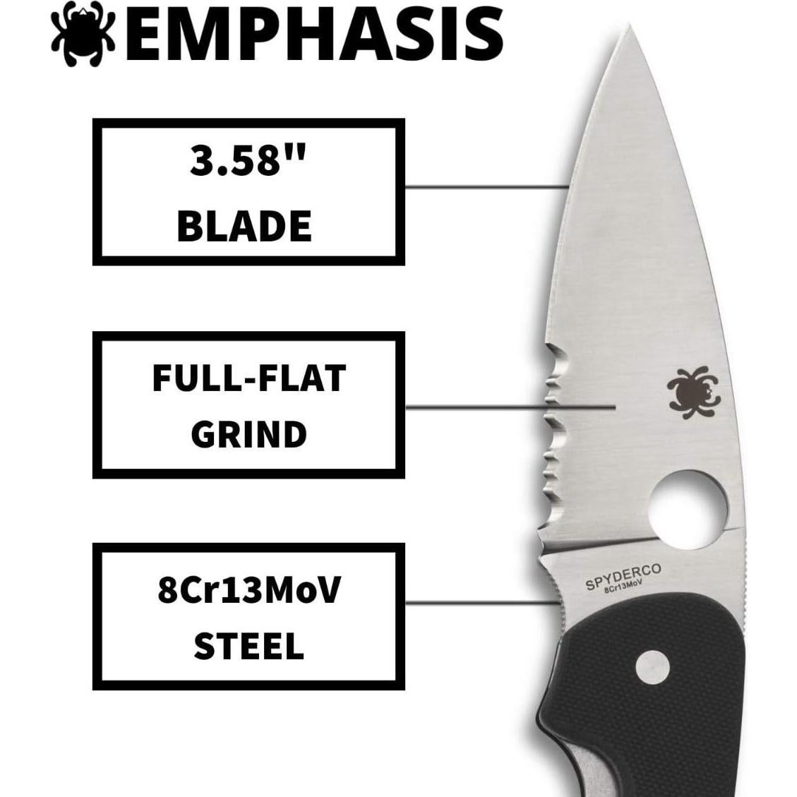 Cuchillo Plegable Spyderco Emphasis 9.09 cm Acero Inoxidable