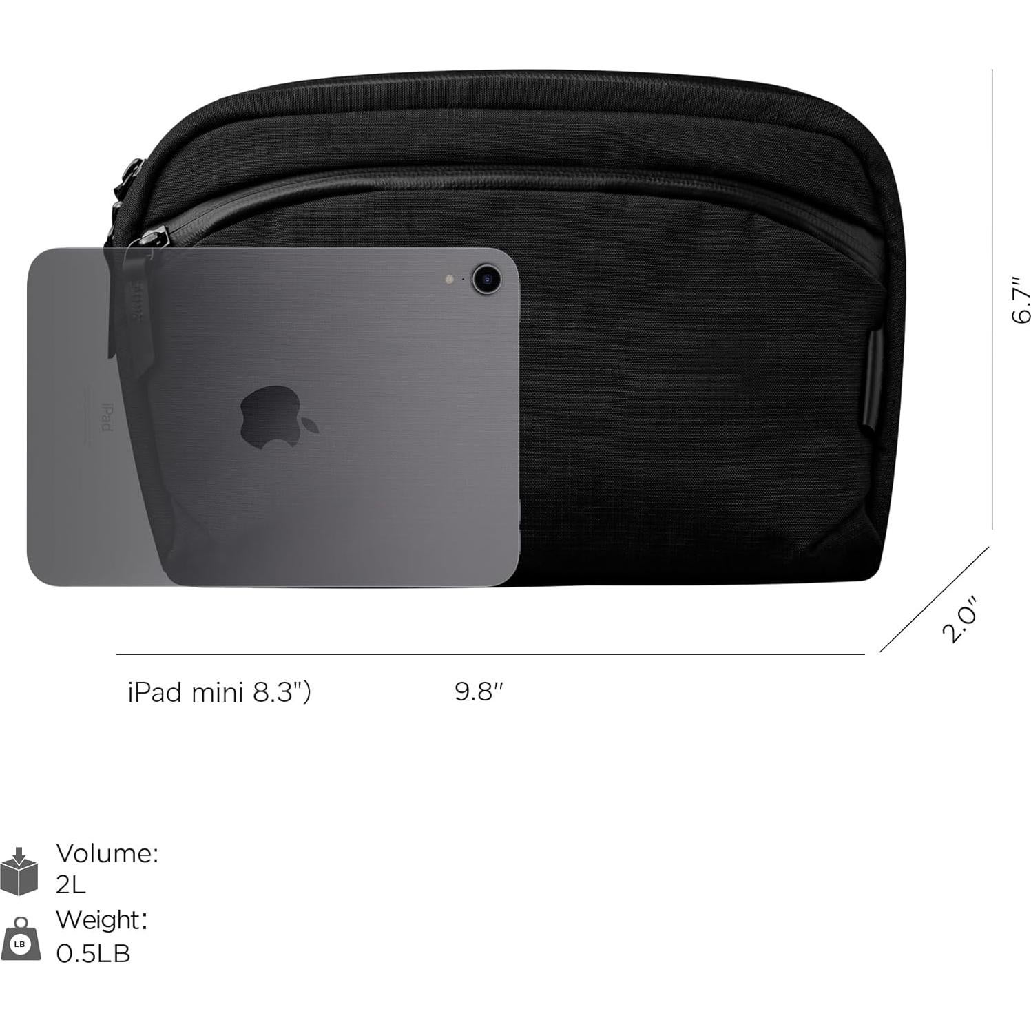 Bolsa de Hombro Compacta ALPAKA Flight Sling 2L 400D Negra