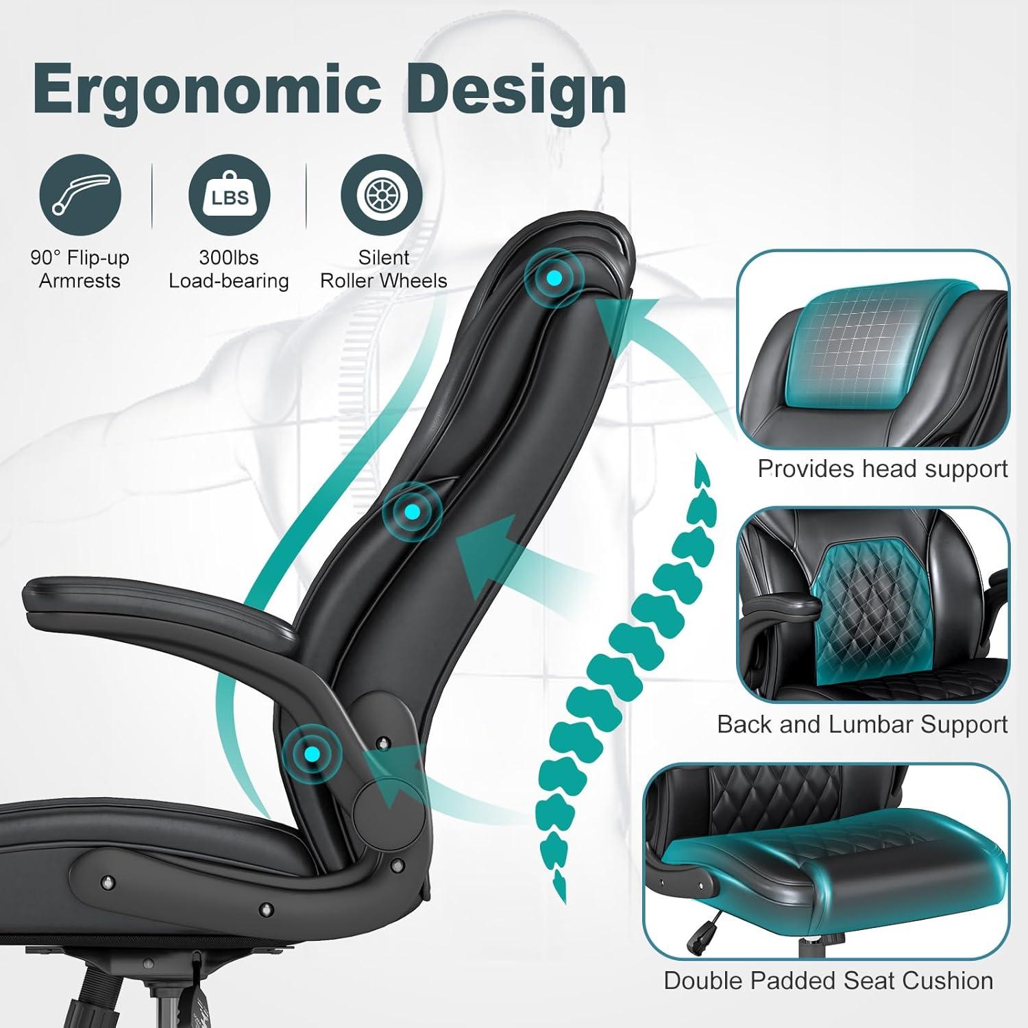 Silla Ejecutiva Ergonómica AnyGod 9010, Soporte Lumbar, 136 kg