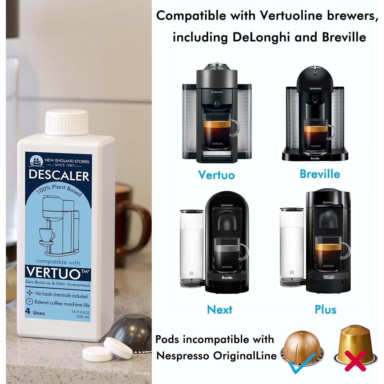 Kit de Descalcificación New England Stories para Nespresso Vertuo - 12 Meses