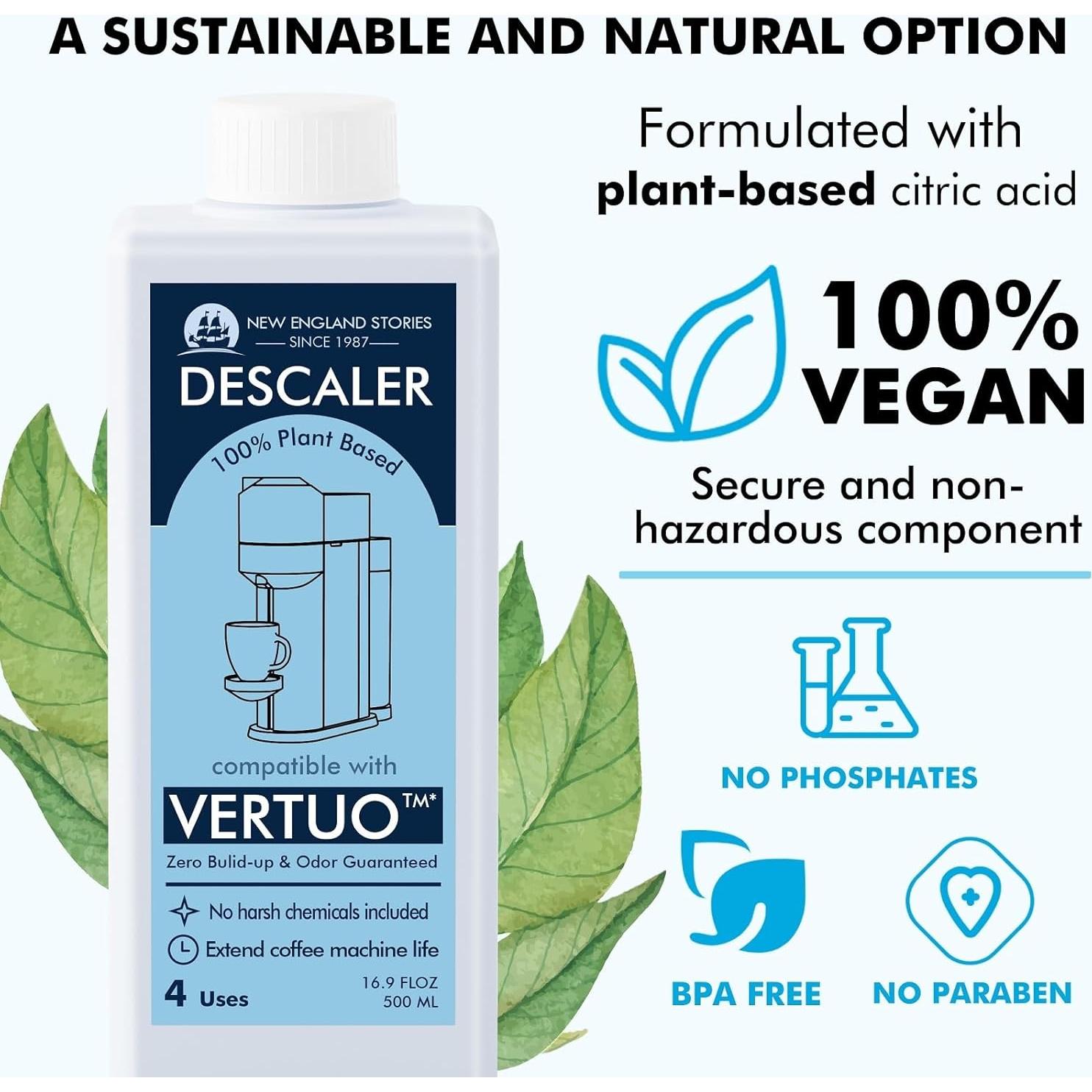 Kit de Descalcificación New England Stories para Nespresso Vertuo - 12 Meses