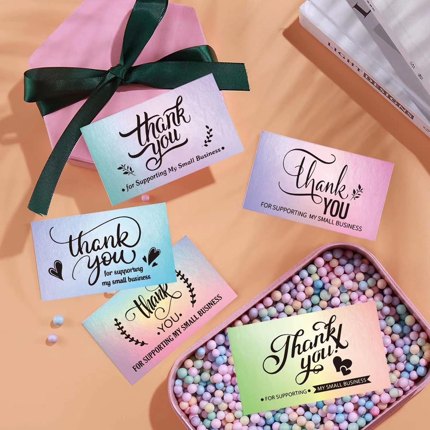 Set de 620 Stickers y Tarjetas de Agradecimiento Lollutdotu