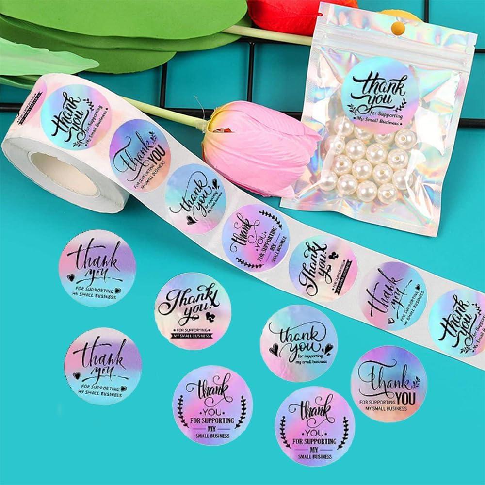 Set de 620 Stickers y Tarjetas de Agradecimiento Lollutdotu