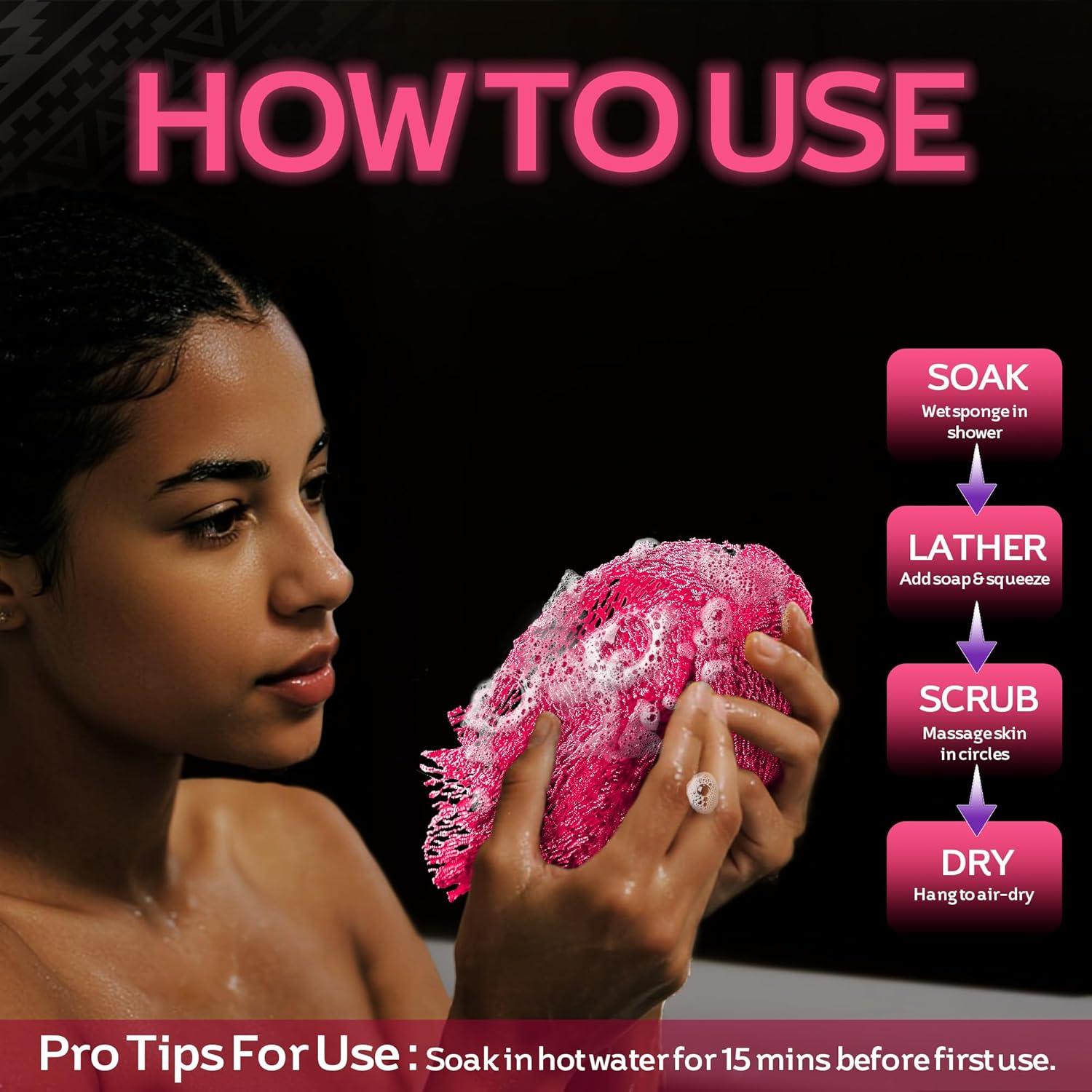 Esponjas de Baño Exfoliantes ACLMFUP - 2 Piezas Suaves