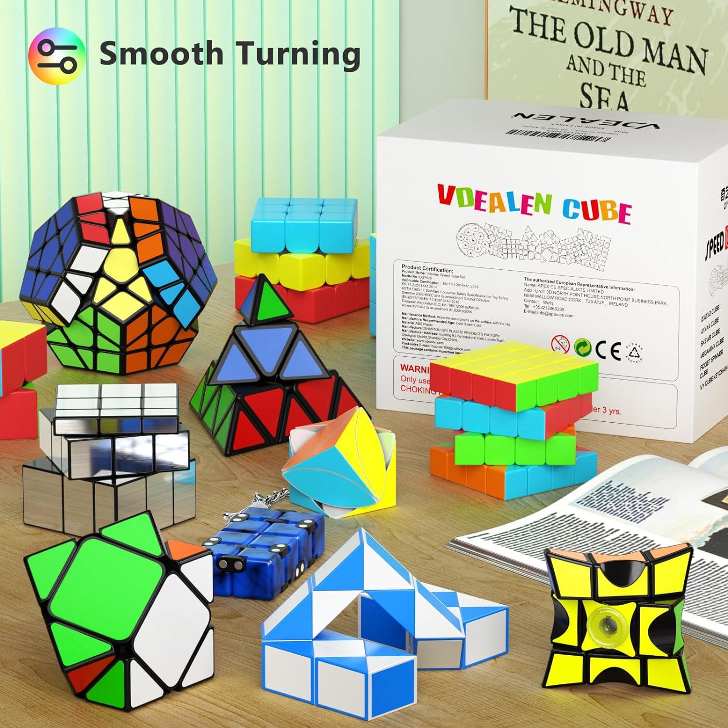 Conjunto de Cubos de Velocidad Vdealen 12 Piezas Juguetes