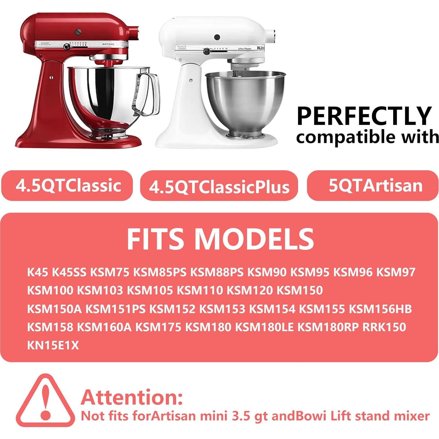 Tazón de acero inoxidable 5QT XINCAN para mezcladores KitchenAid