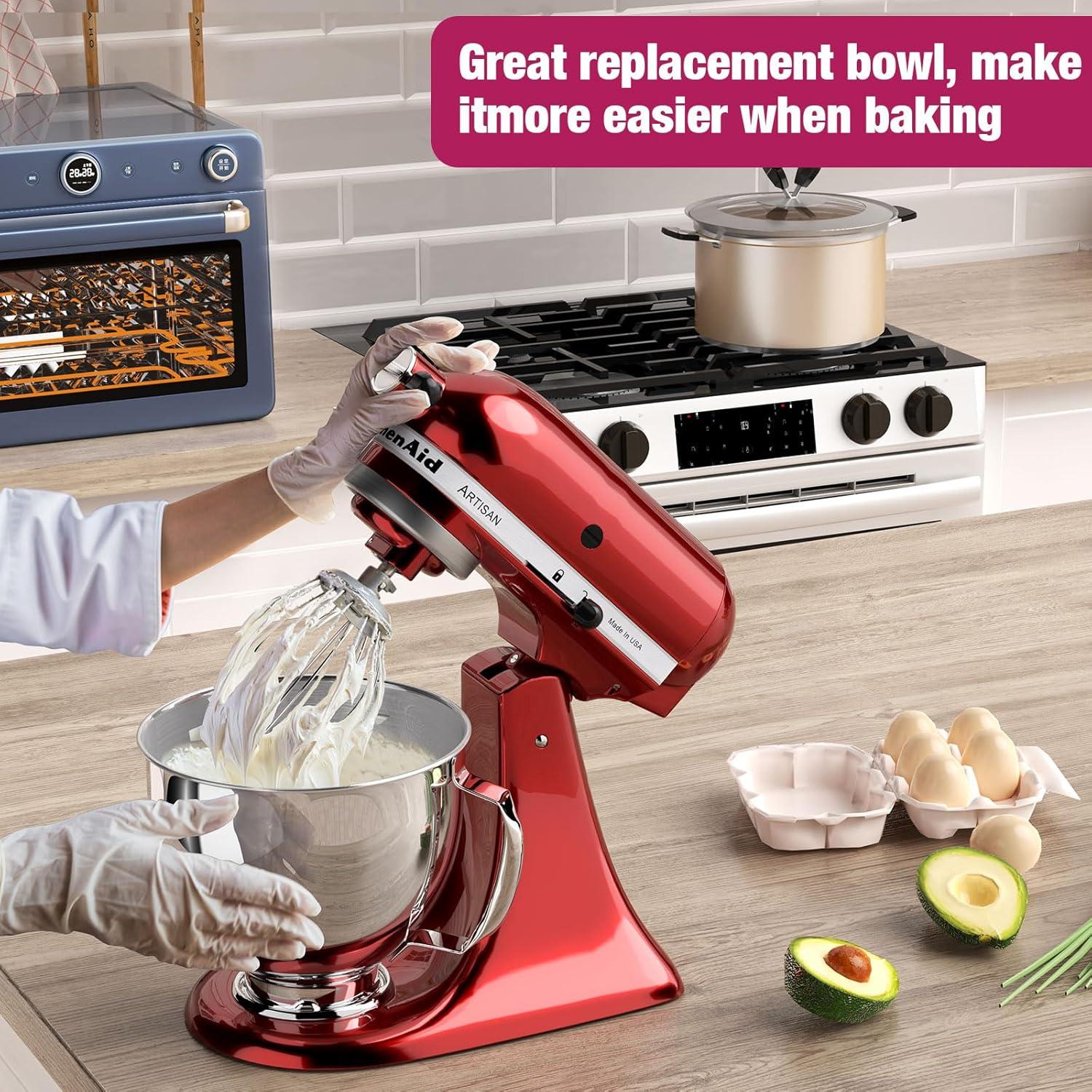 Tazón de acero inoxidable 5QT XINCAN para mezcladores KitchenAid